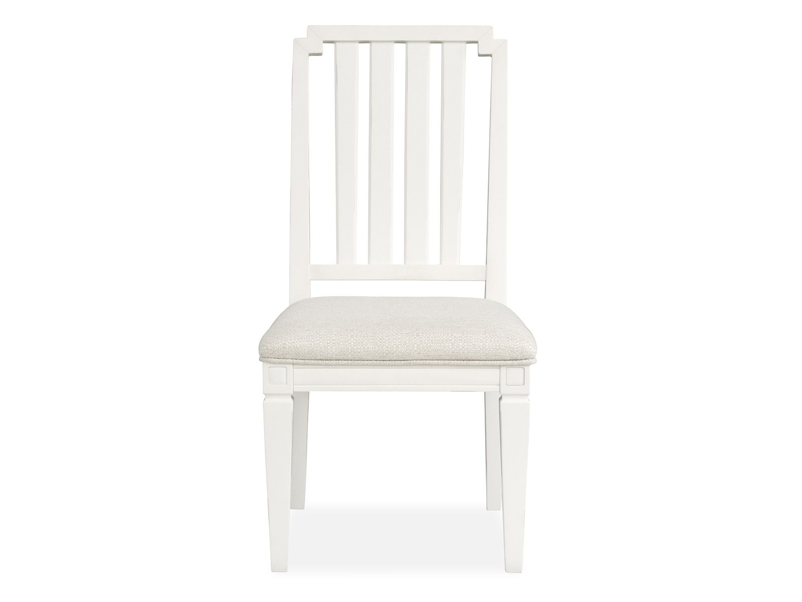 Willowbrook - Upholstered Side Chair With Wood Slat Back (Set of 2) - Egg Shell White
