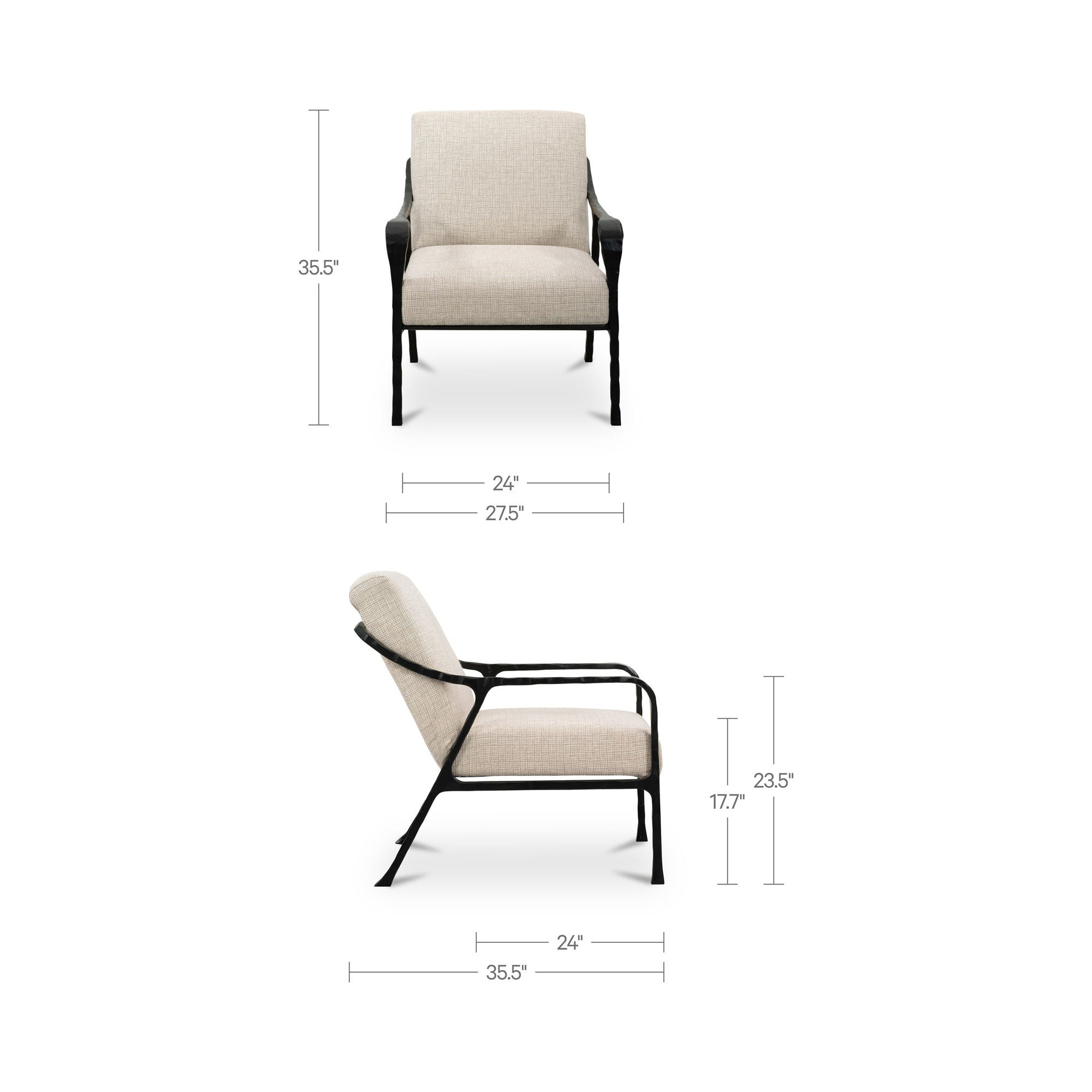 Rowe - Accent Chair - Beige / Black