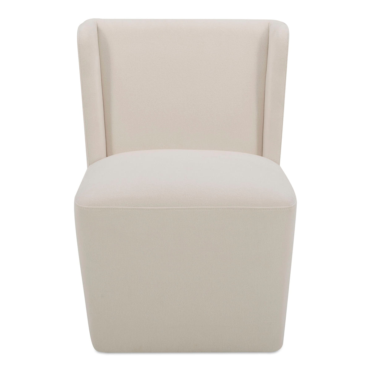 Cormac - Rolling Dining Chair - Cream / White