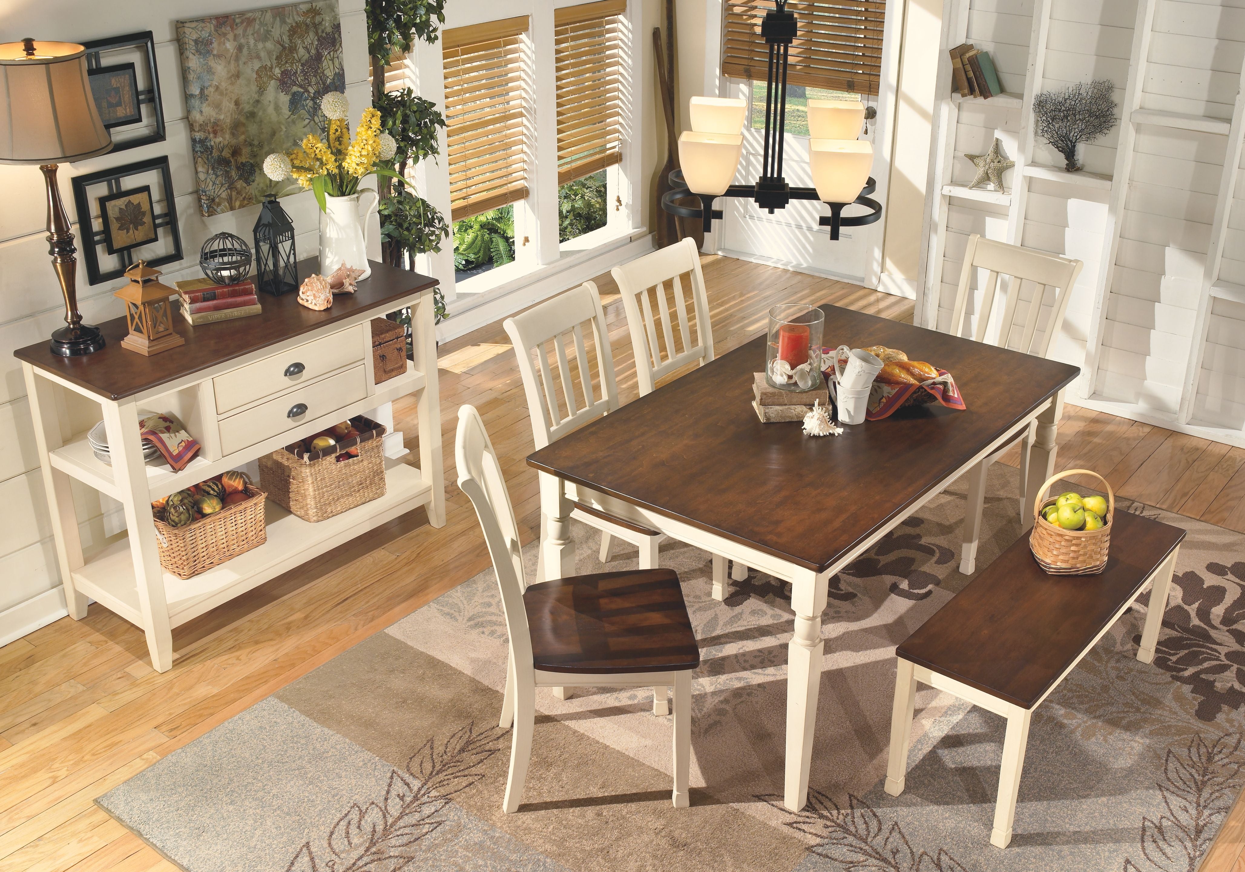 Whitesburg - Brown / Cottage White - Dining Room Server