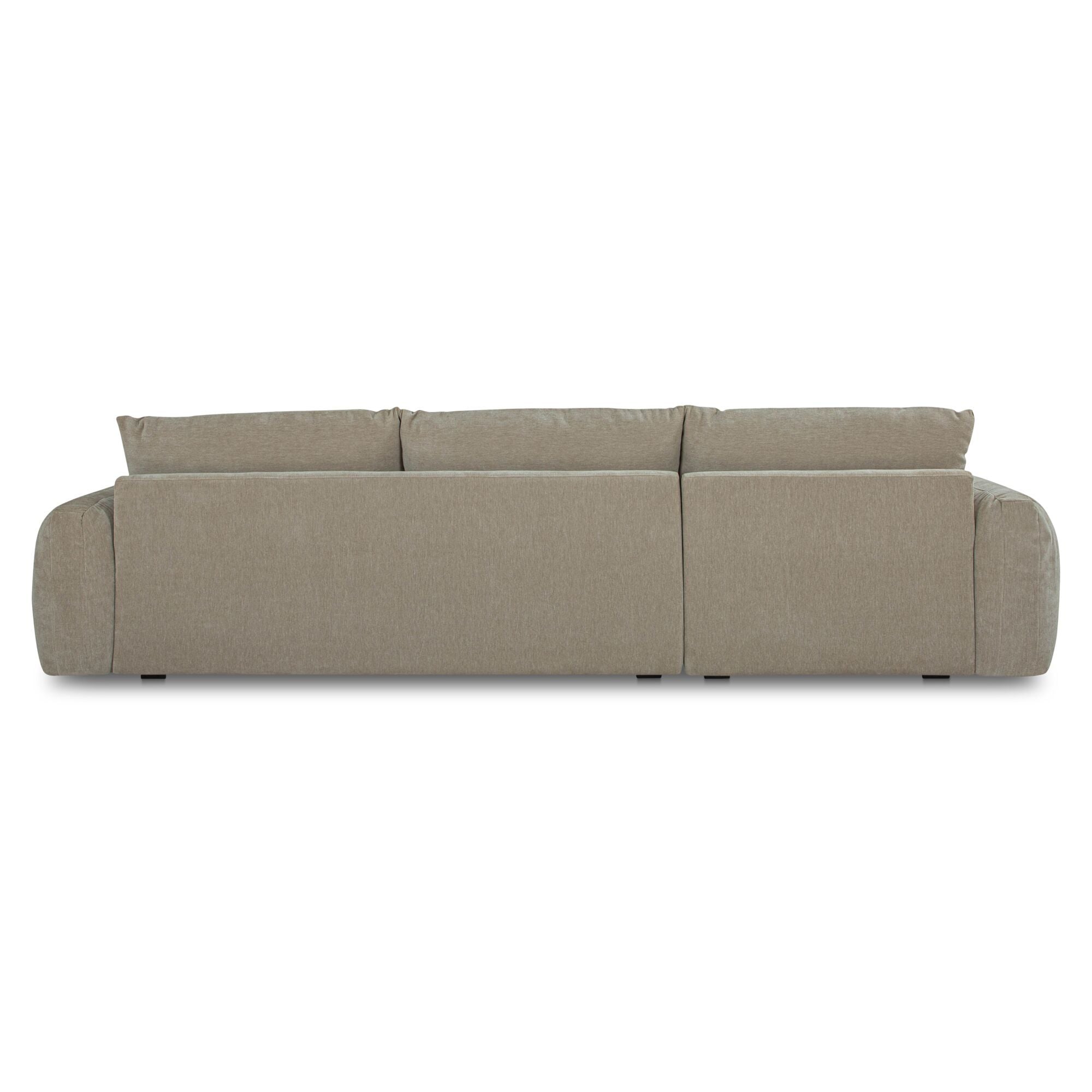 Berga - Sectional Pebble Left Stationary Sofa - Gray