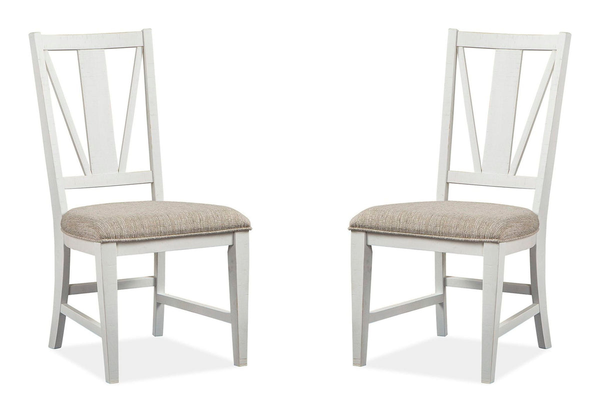 Heron Cove - Dining Side Chair With Upholstered Seat (Set of 2) - Chalk White
