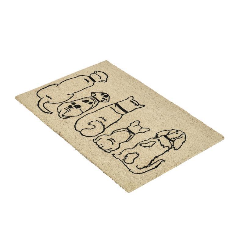 Doormats - Pup Club Doormat - Black/Sand