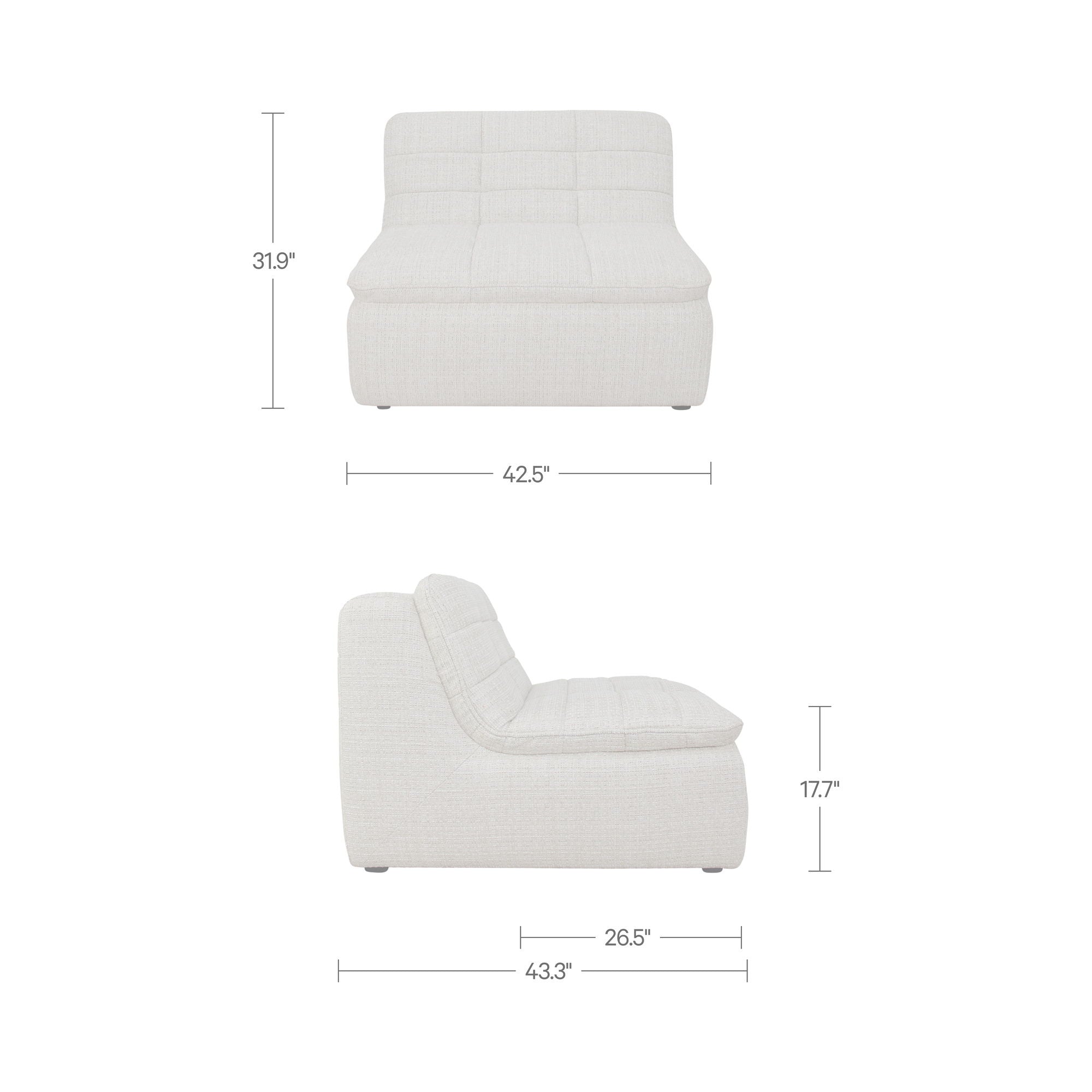 Lino - Slipper Chair - Oat