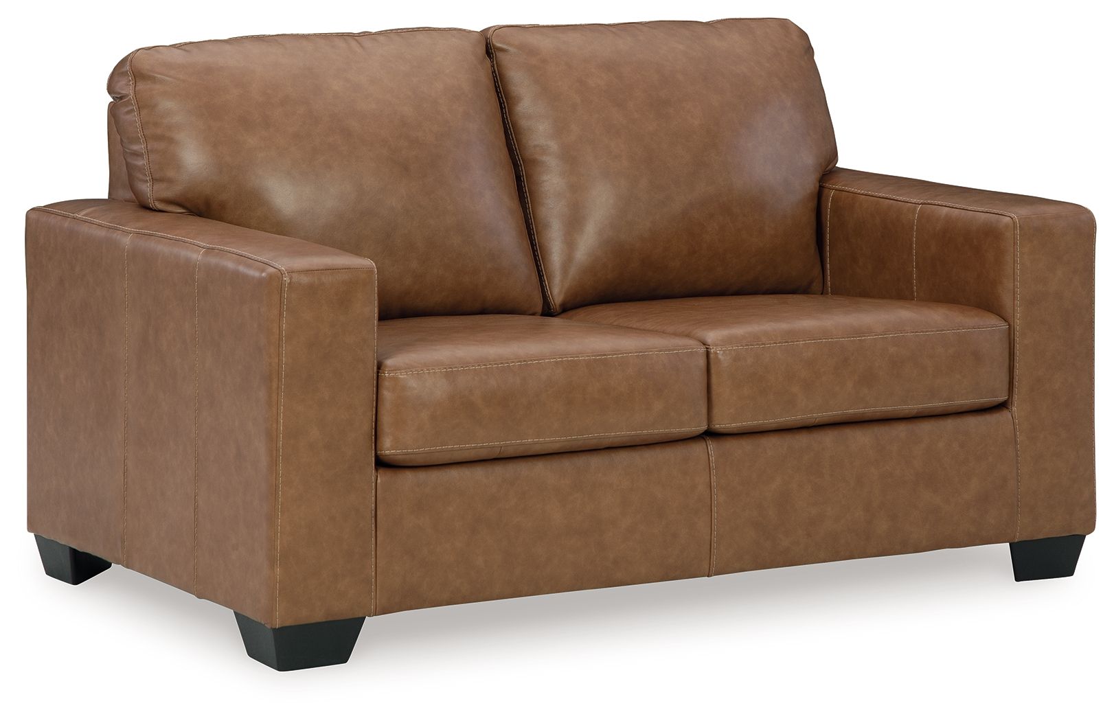 Bolsena - Caramel - Loveseat - Leather Match