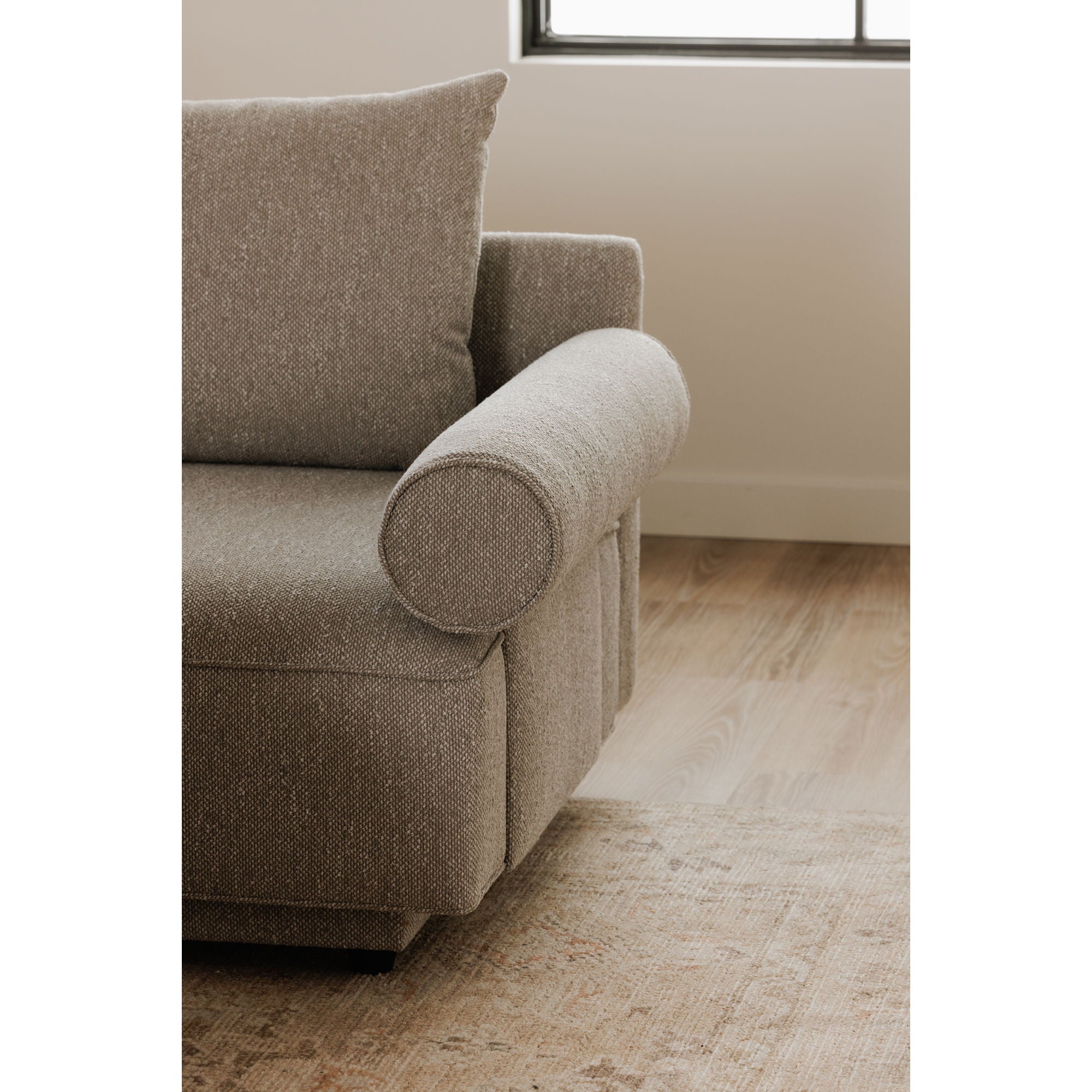 Rosello - Left Arm Facing Chair - Light Grey