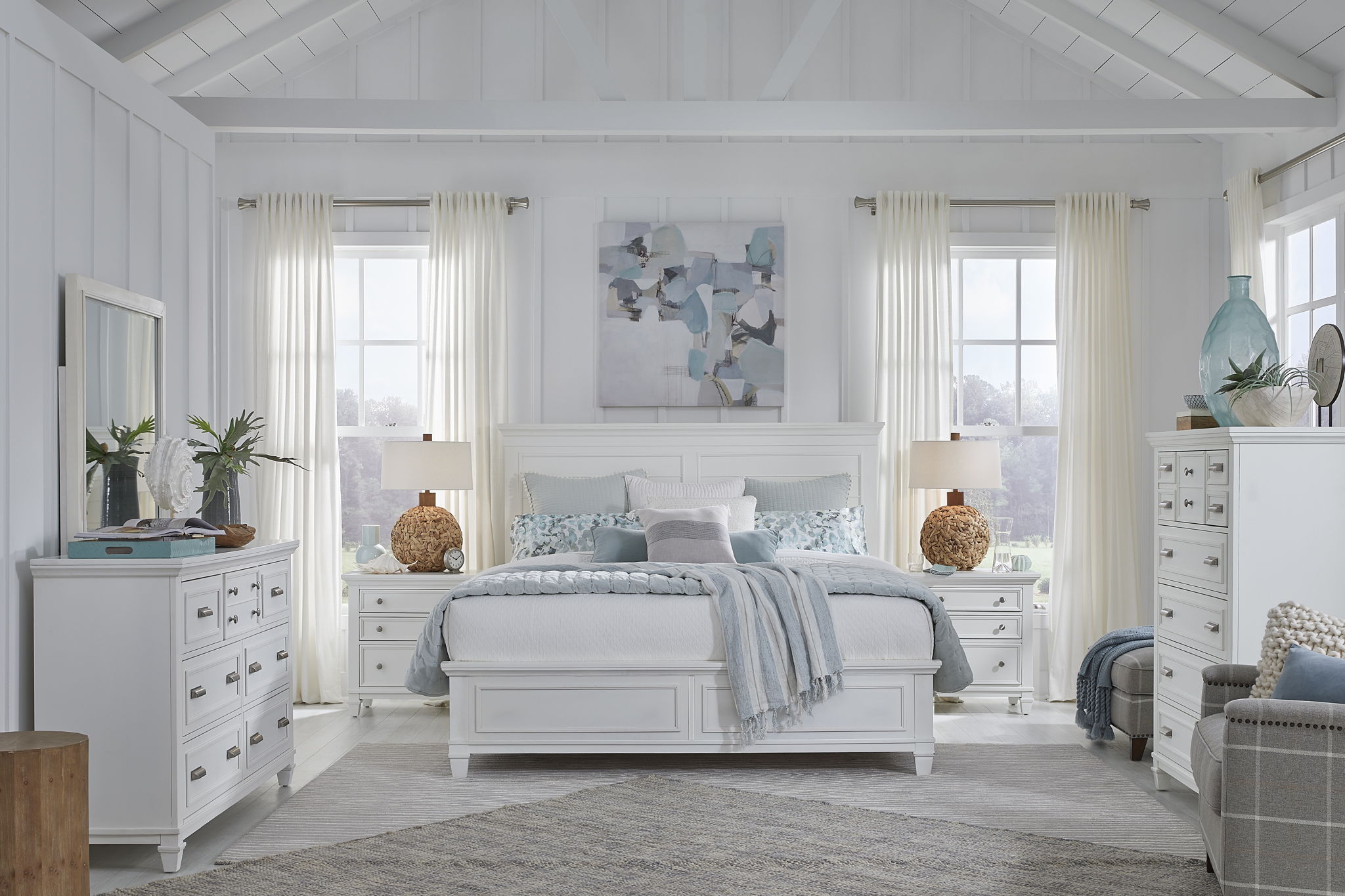 Charleston - Drawer Dresser With Landscape Mirror
