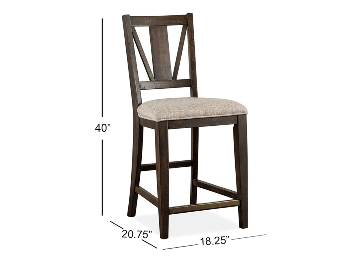 Westley Falls - Counter Chair With Upholstered Seat (Set of 2) - Graphite