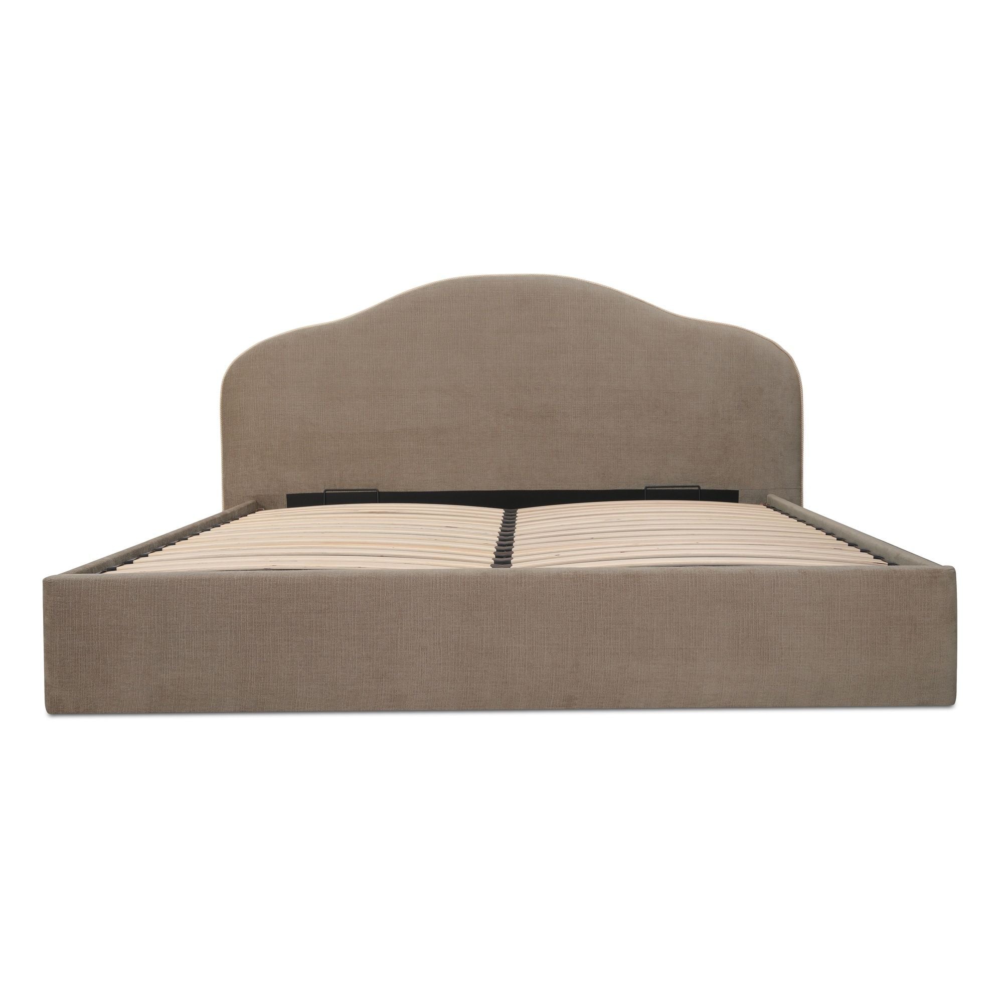 Maggie - Queen Storage Bed - Taupe