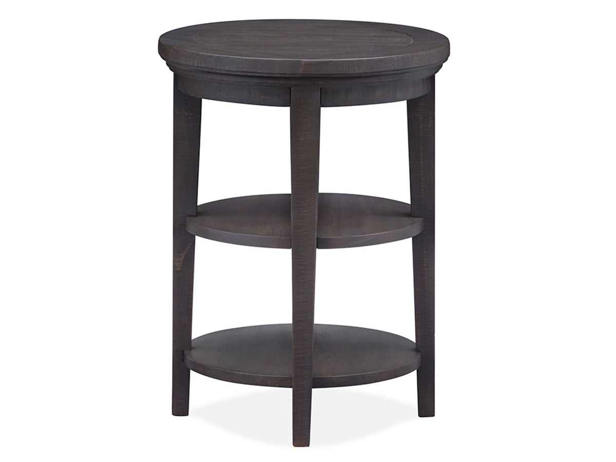Westley Falls - Round Accent End Table - Graphite