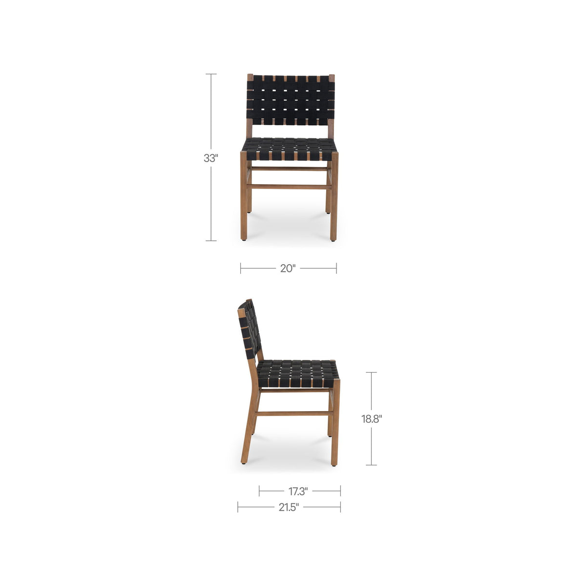 Mira - Outdoor Dining Chair - Black