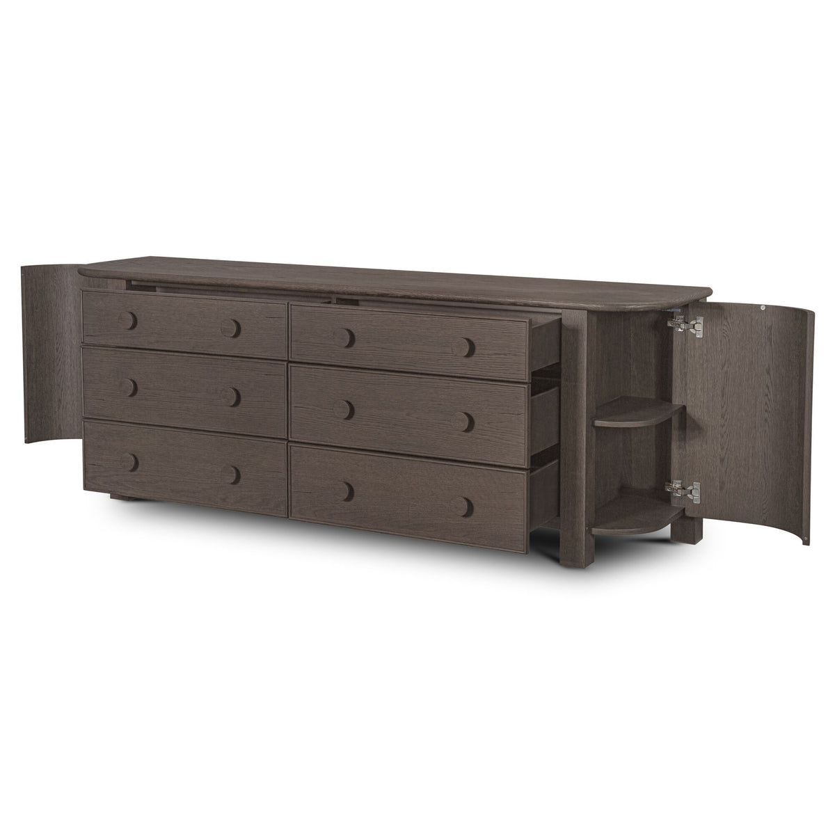 Loren - 6 Drawer Dresser - Dark Brown