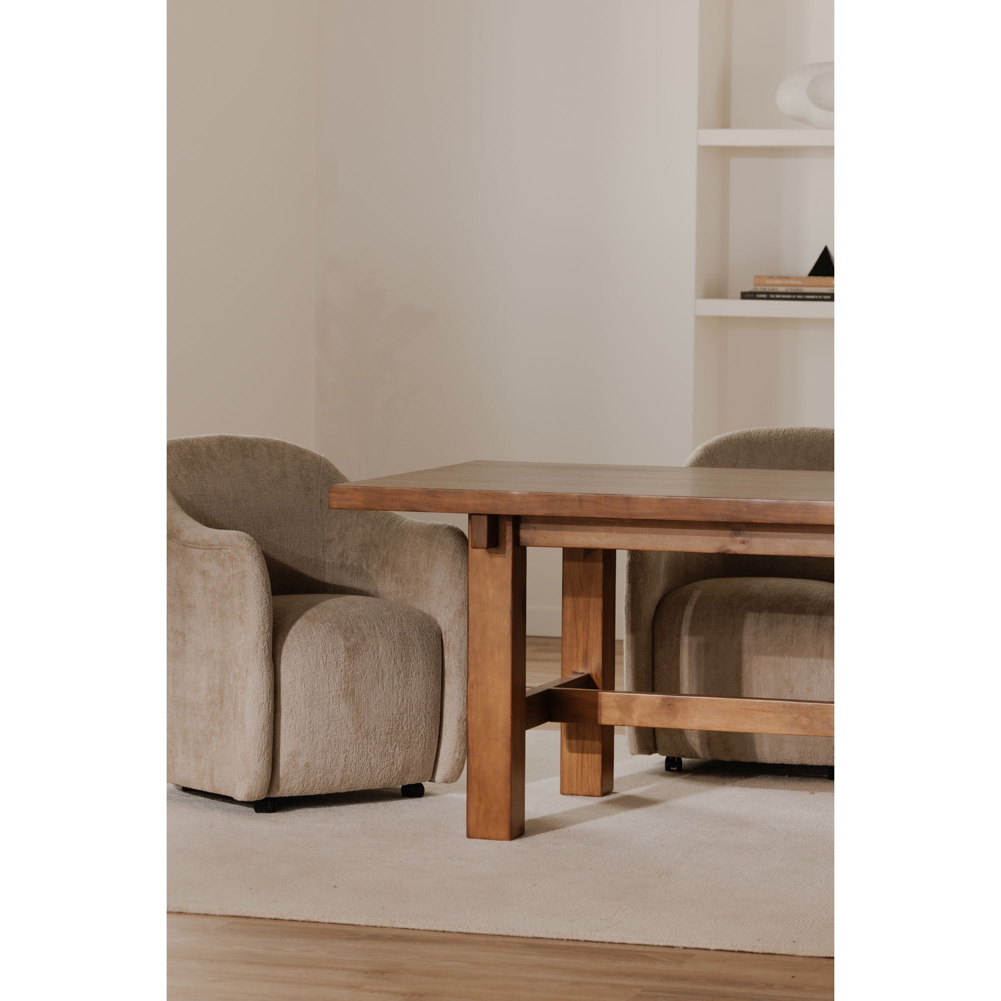 Drava - Rolling Dining Chair - Beige