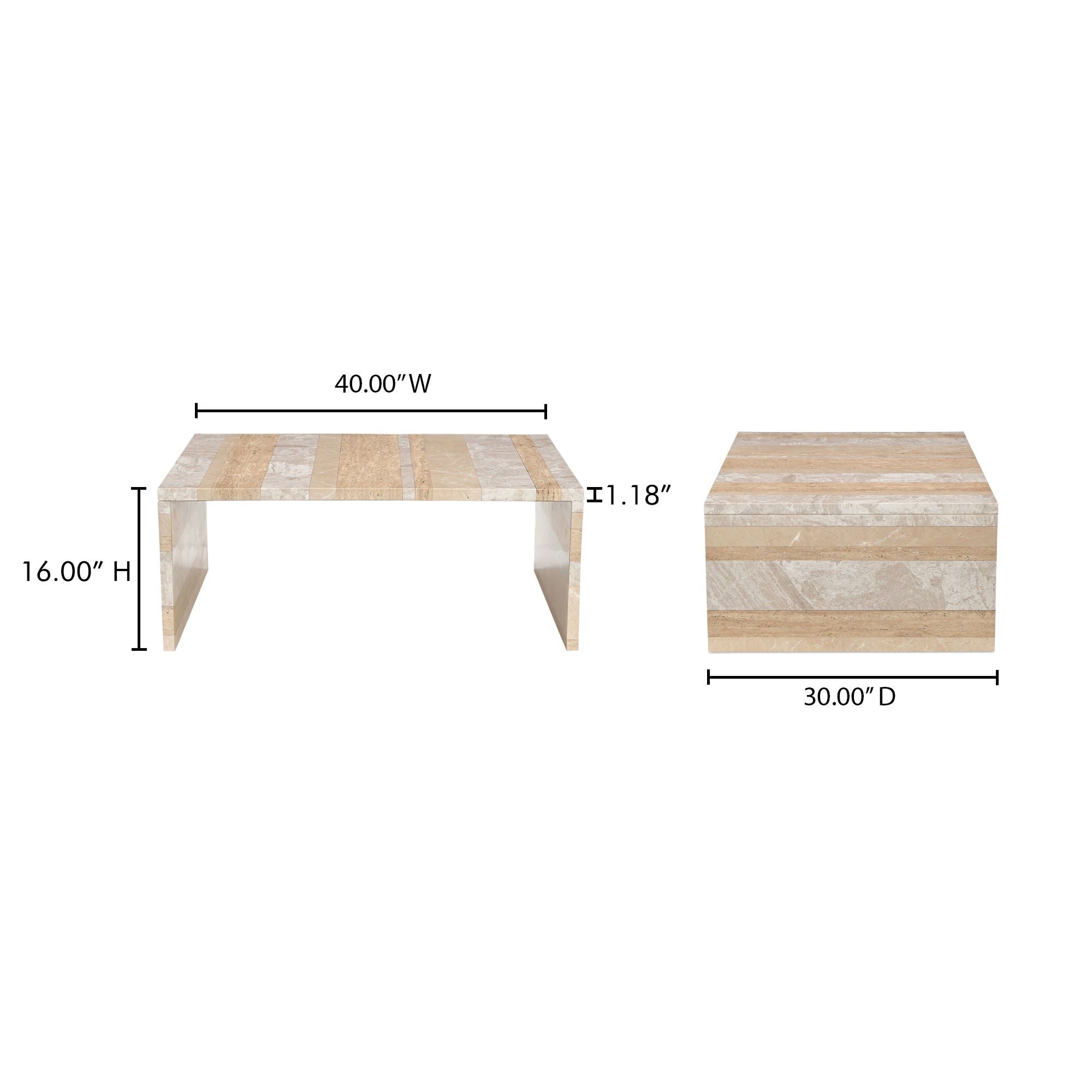 Rosa - Coffee Table - Multicolor Marble