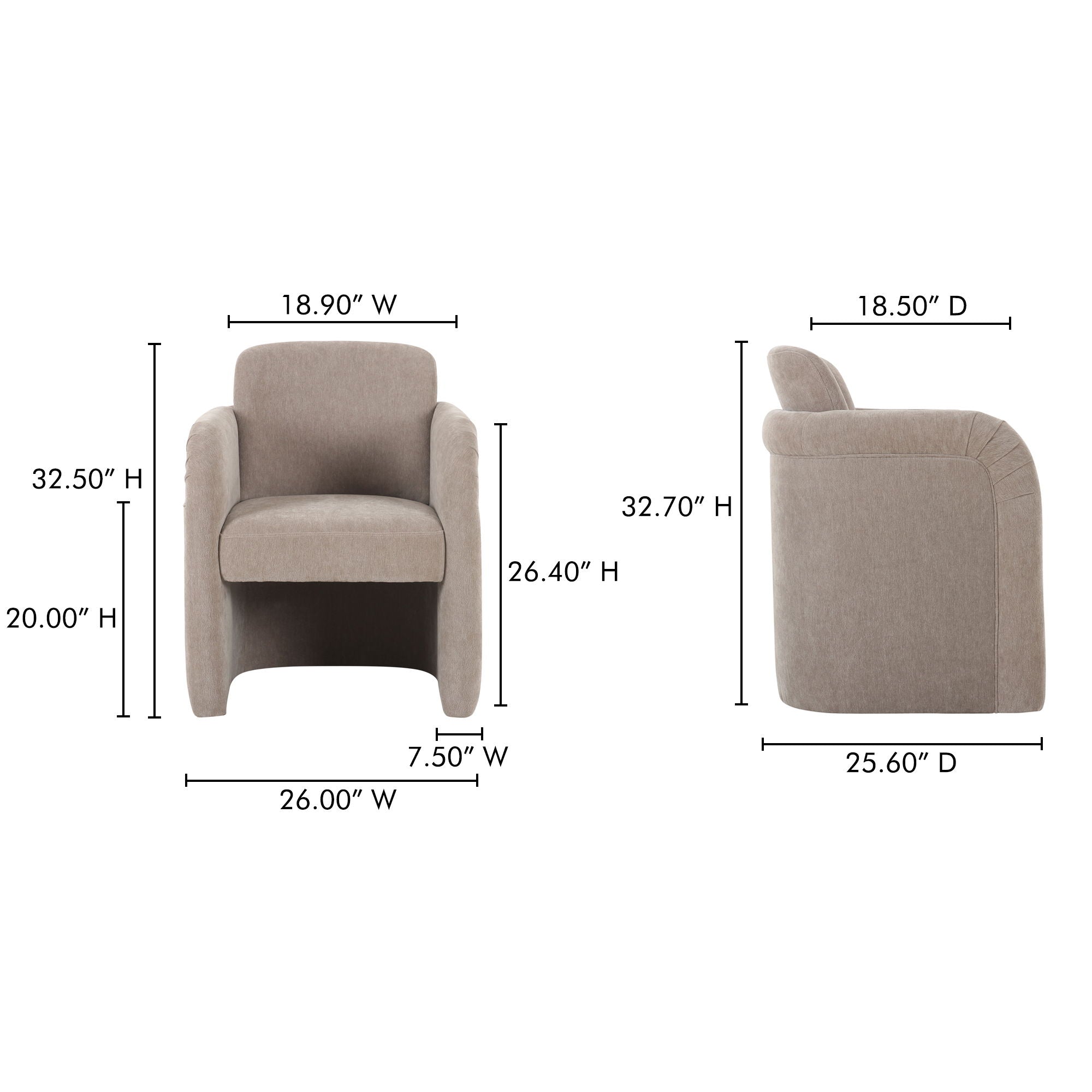 Mesto - Rolling Dining Chair - Gray