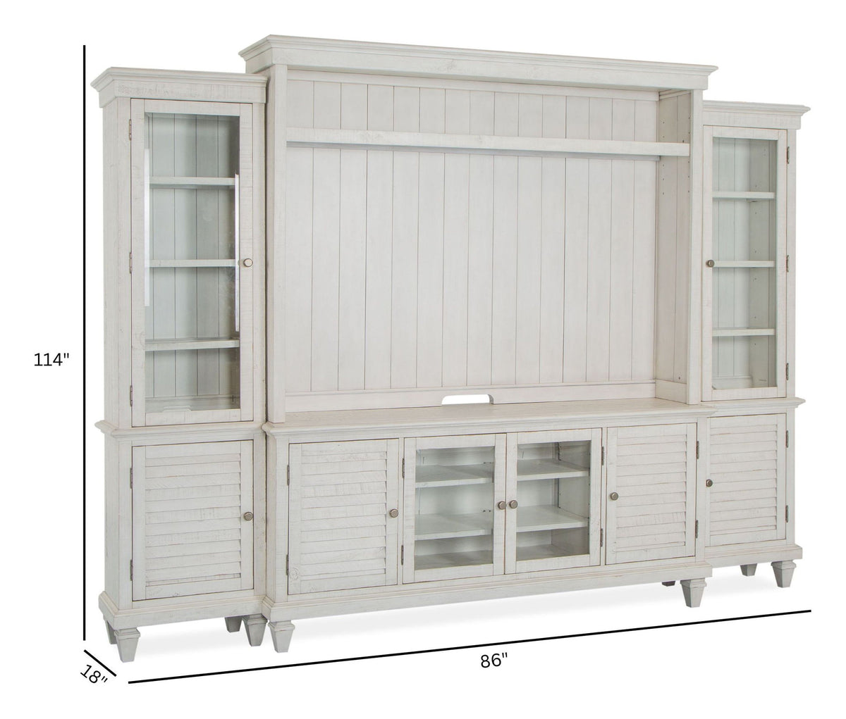 Newport - Entertainment Wall - Alabaster