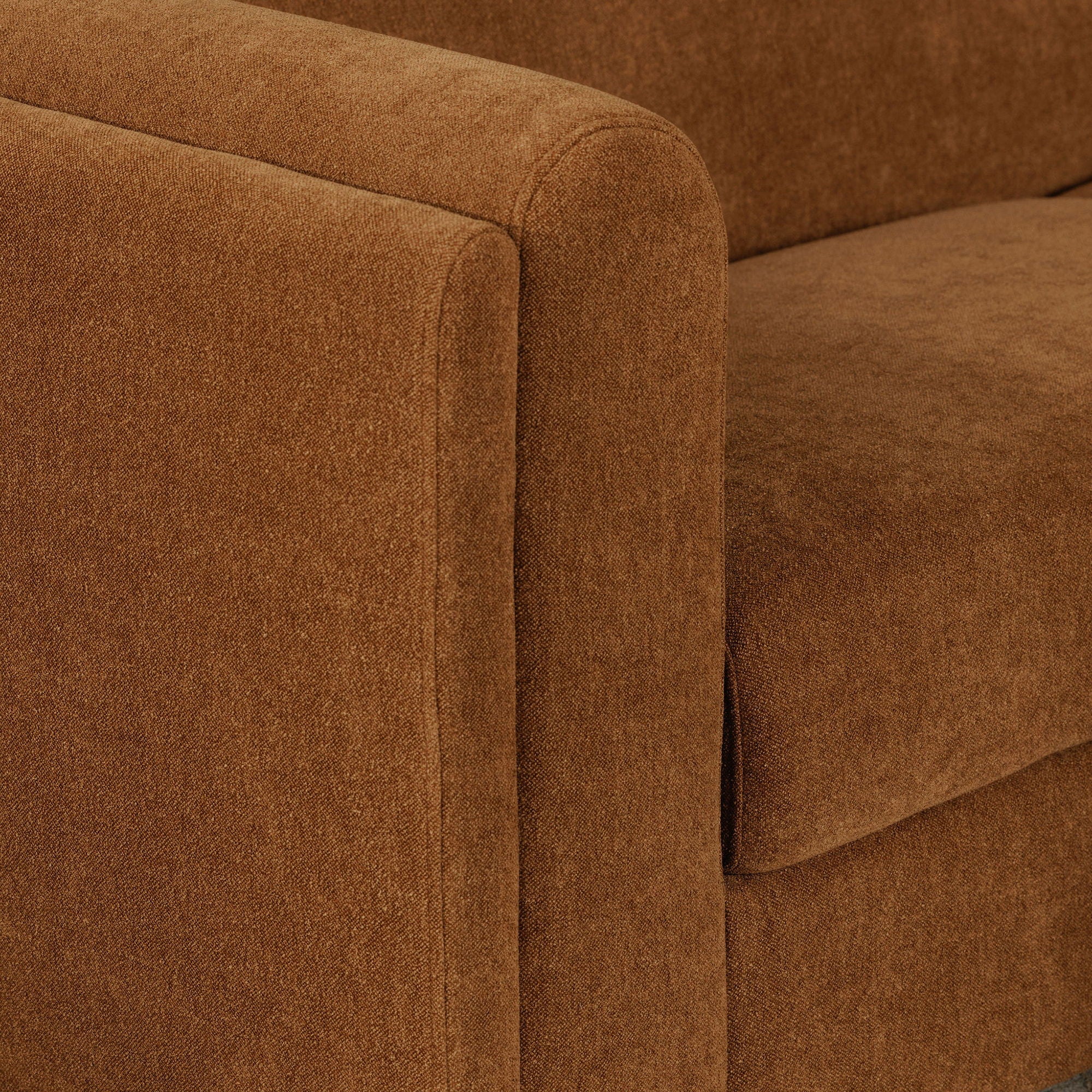 Alora - Fabric Sofa - Ochre Brown