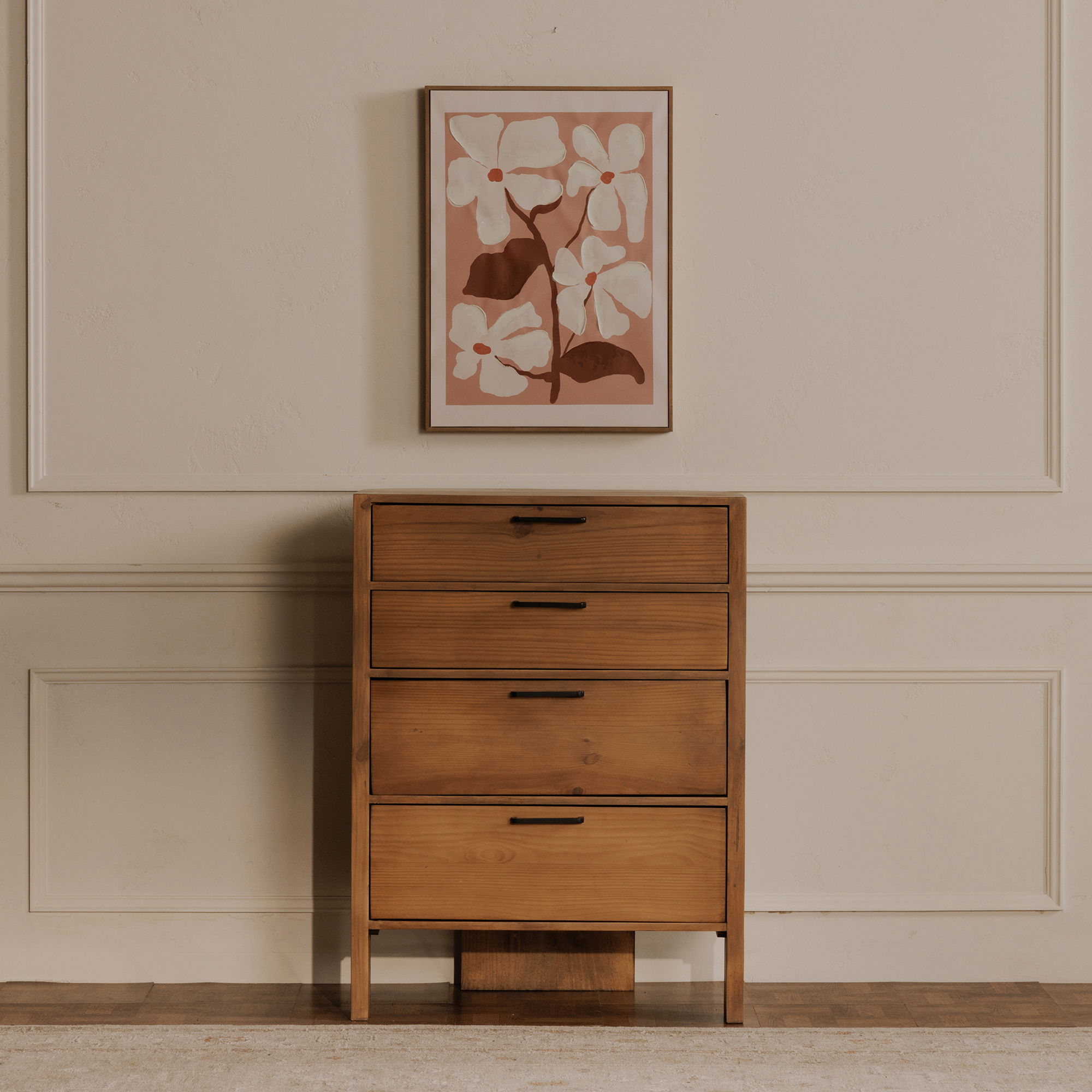 Blush - Framed Painting - Pink