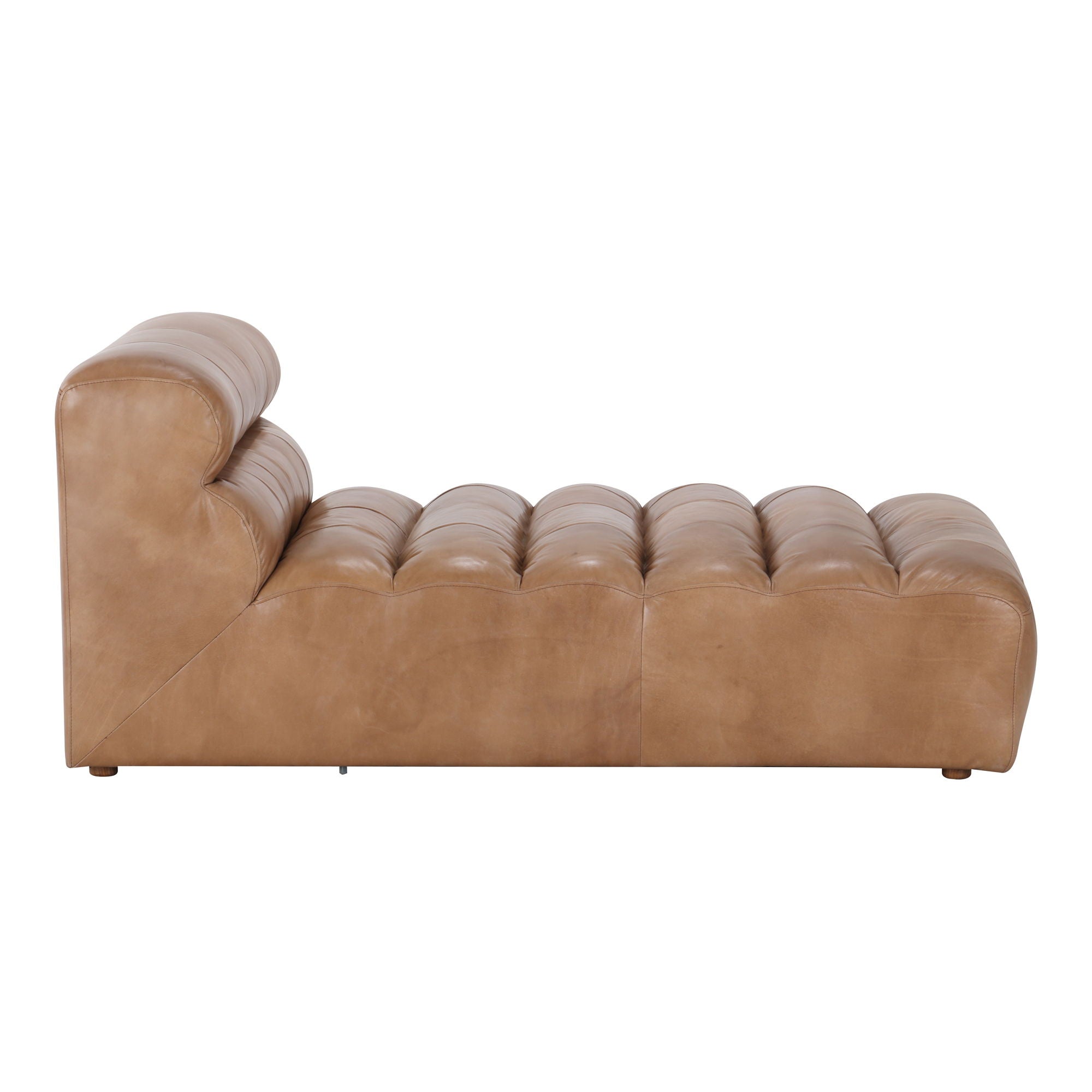 Ramsay - Leather Chaise - Light Brown