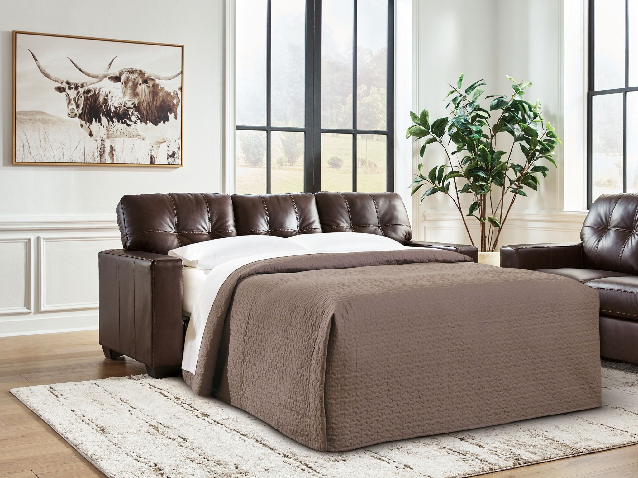 Santorine - Queen Sofa Sleeper - Dark Brown