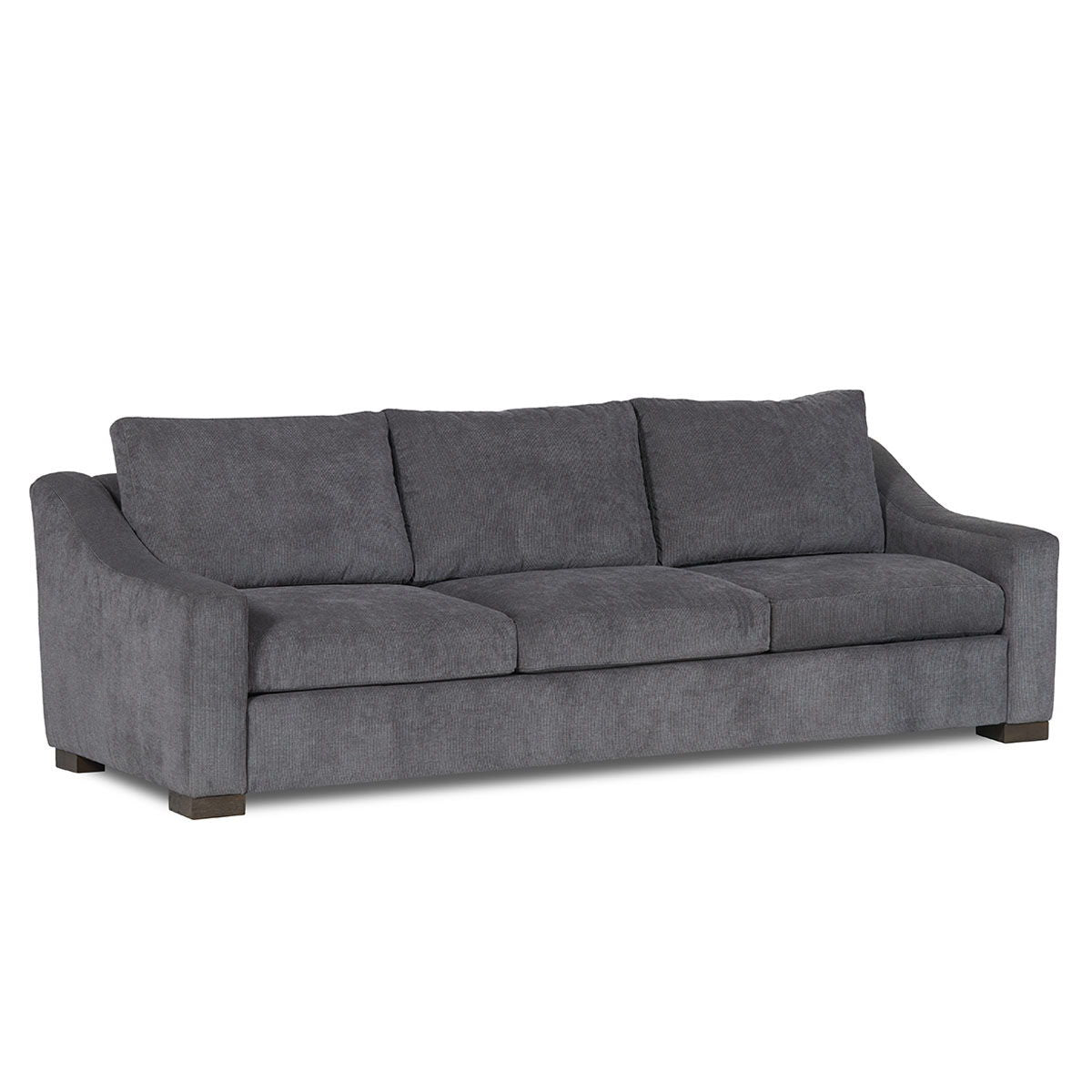 Classic Custom - Rivera Large Sofa With Slope Arm Fresno Fabric - Charcoal