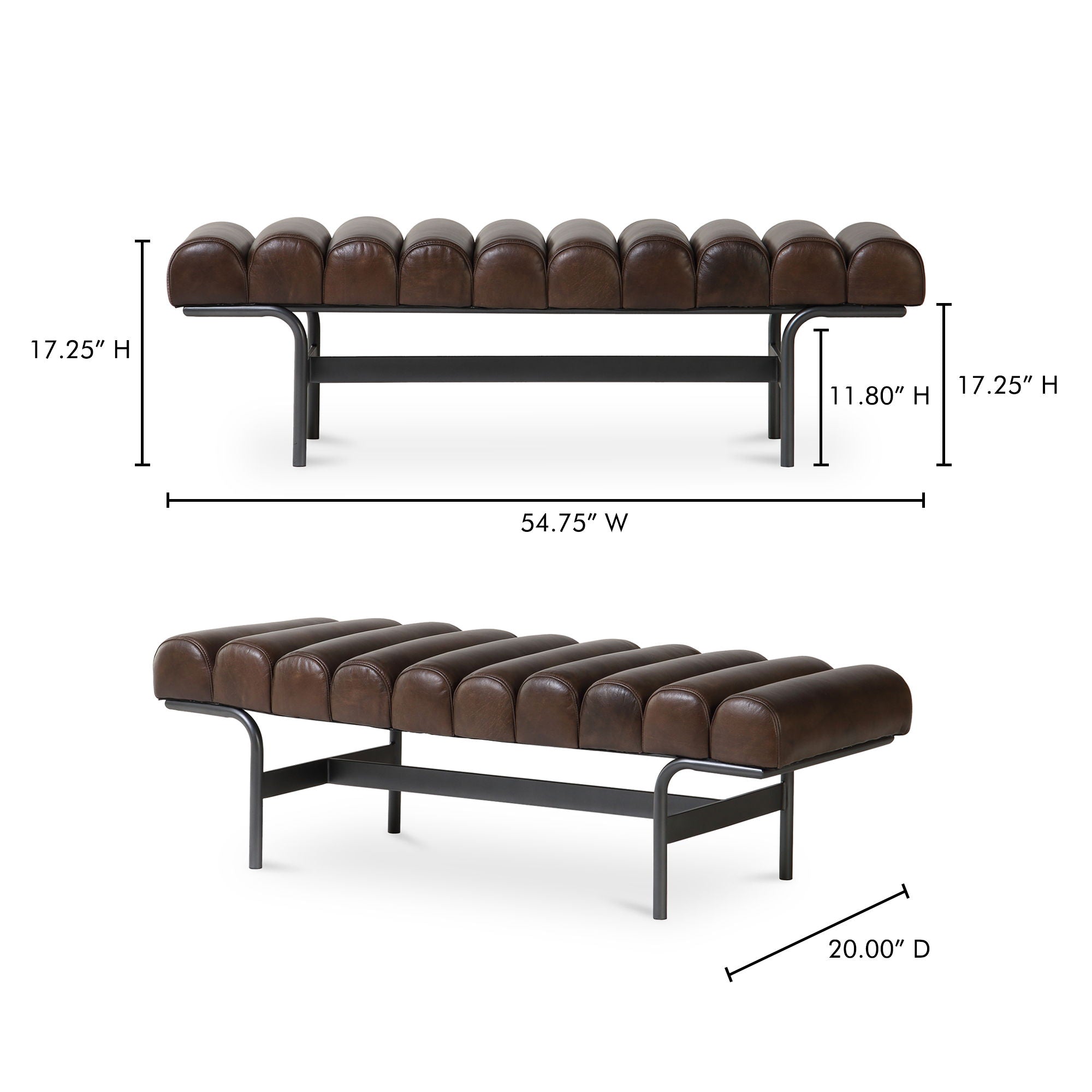 Harrison - Bench - Dark Brown