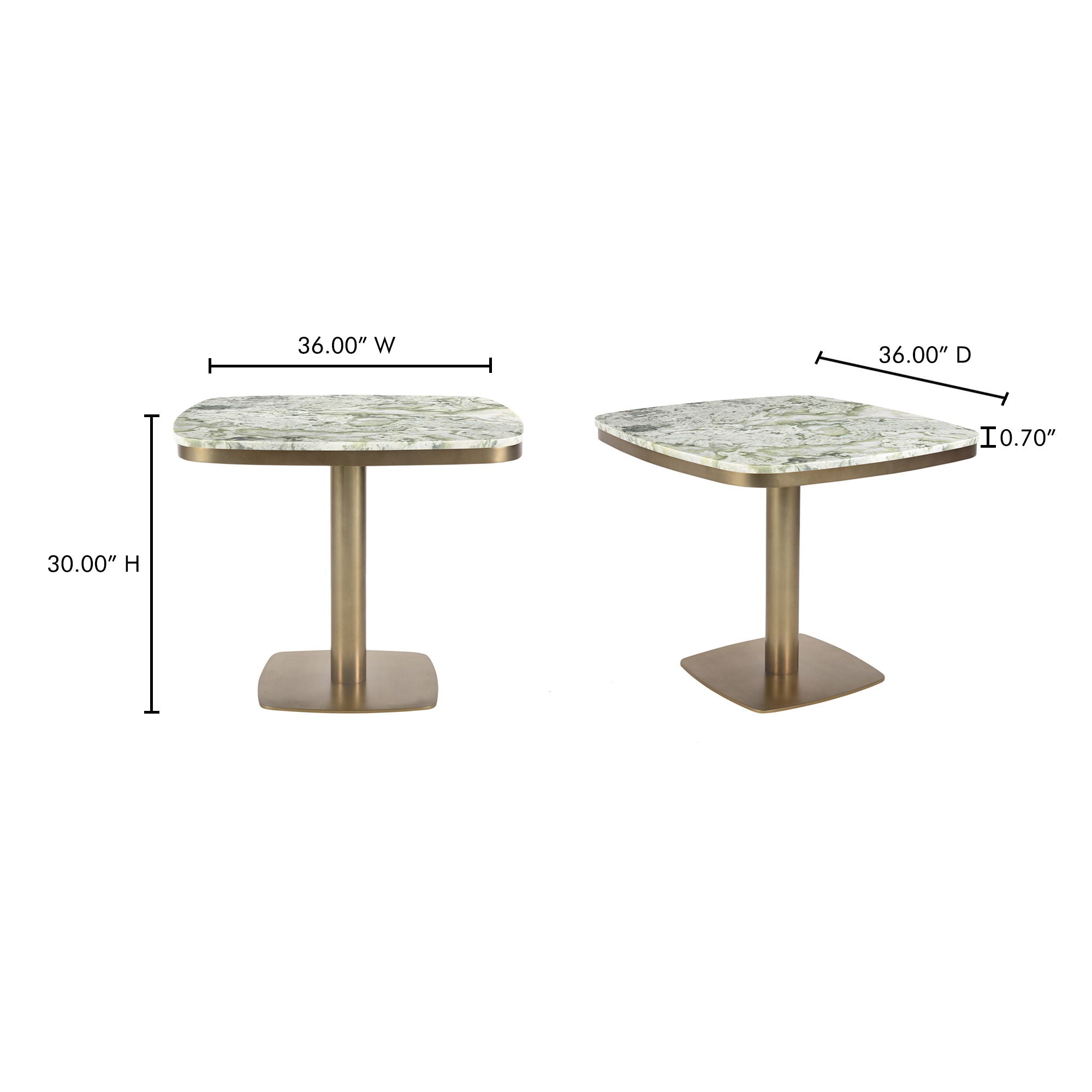 Celeste - Cafe Table - Antique Brass