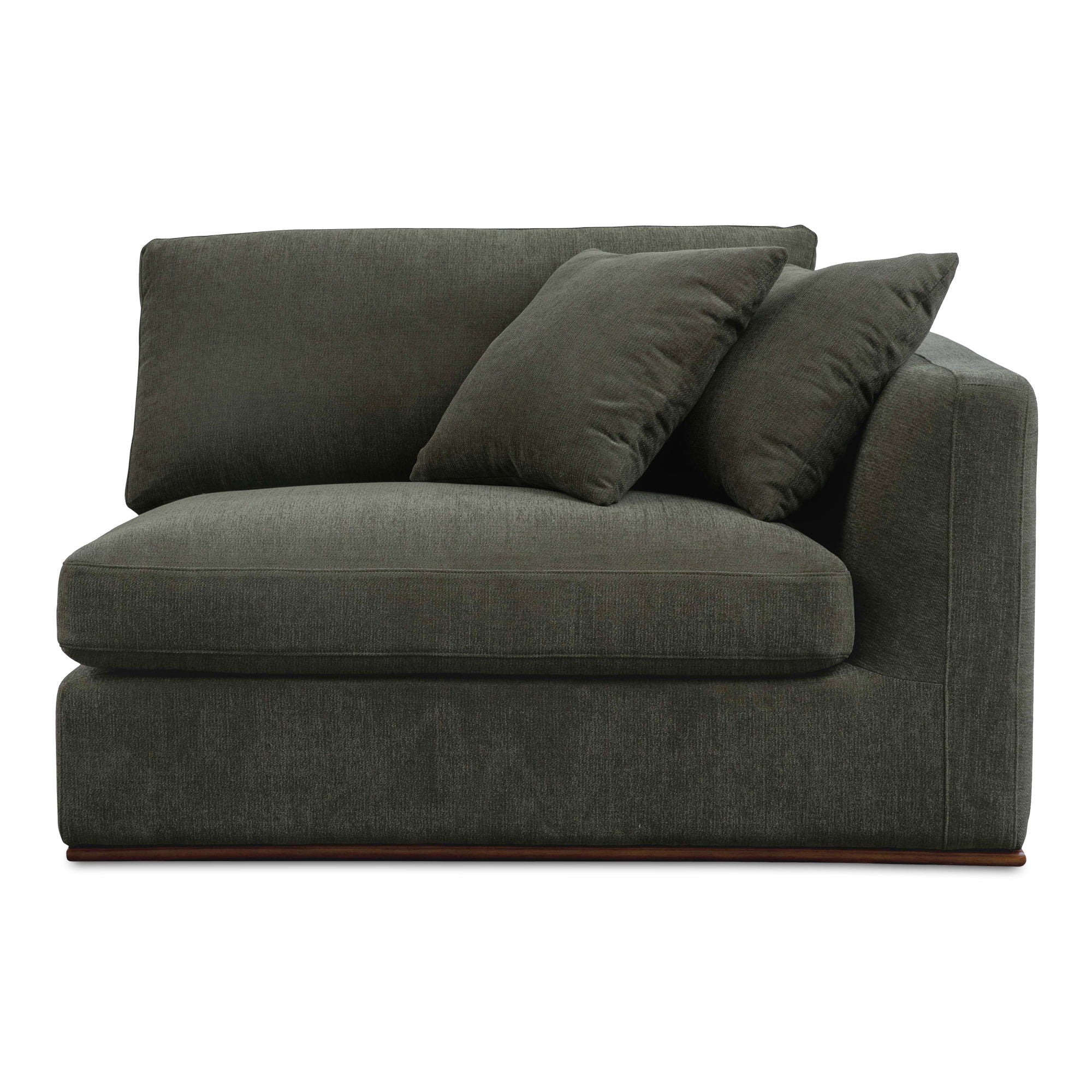 Rue - Right Arm Facing Chair - Deep Green