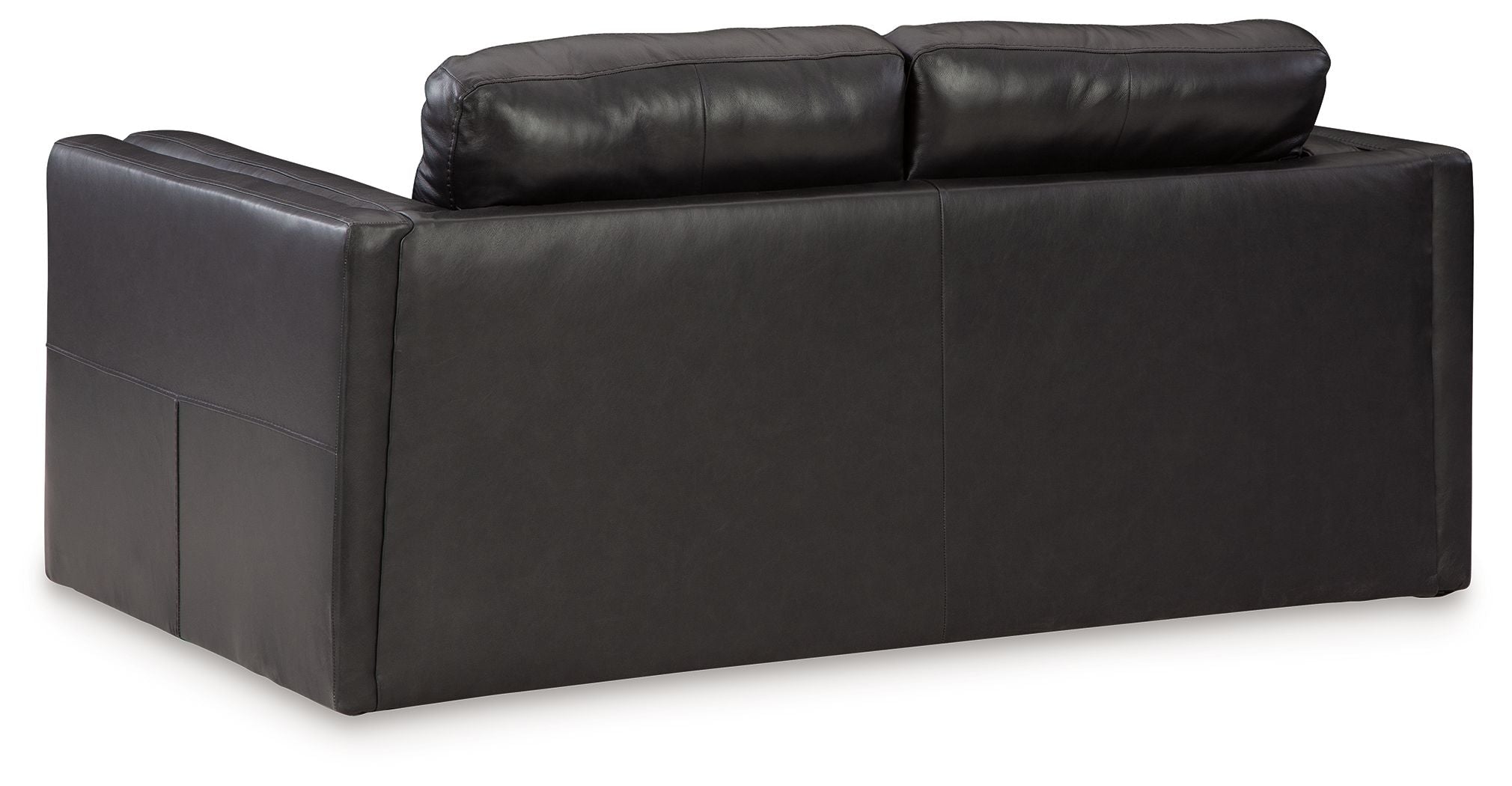 Amiata - Onyx - Loveseat - Leather Match