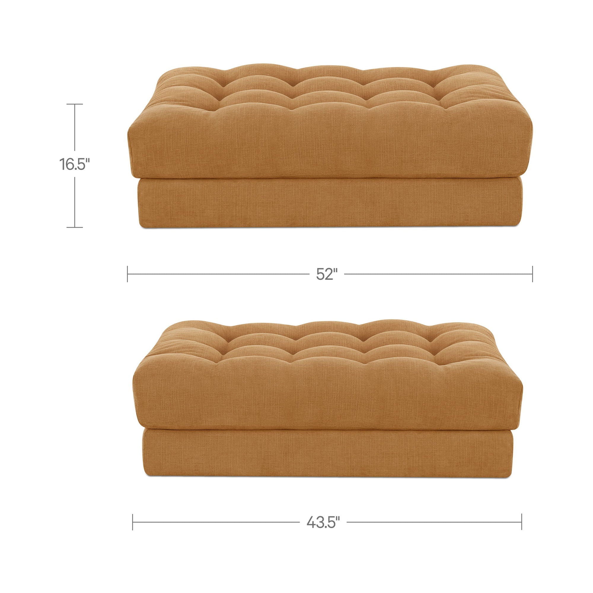 Davie - Ottoman - Golden Yellow