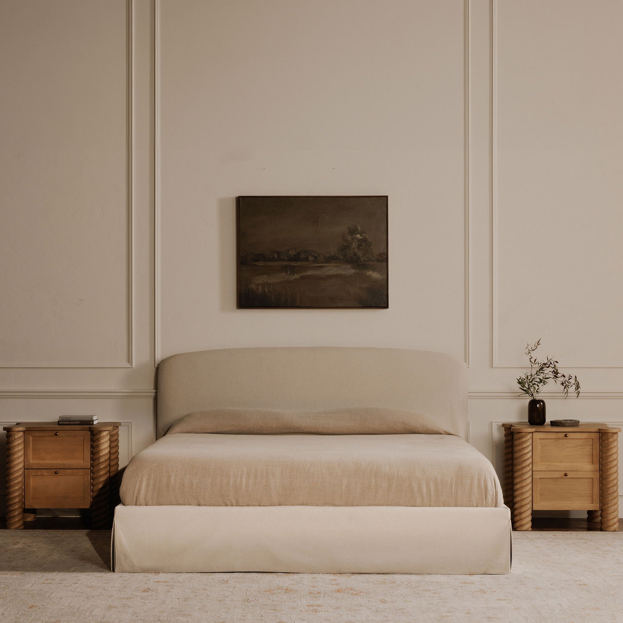 Treccia - 2 Drawer Nightstand - Oak