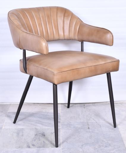 Ashford - Leather Dining Chair - Light Brown