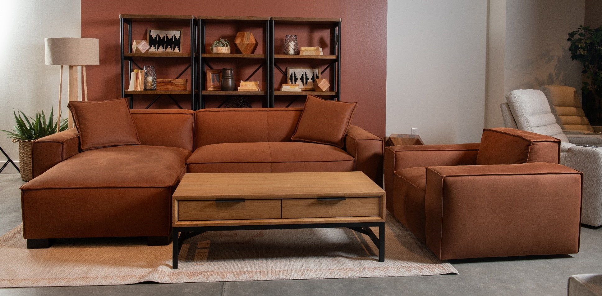 Carter - Double Chair - Rust