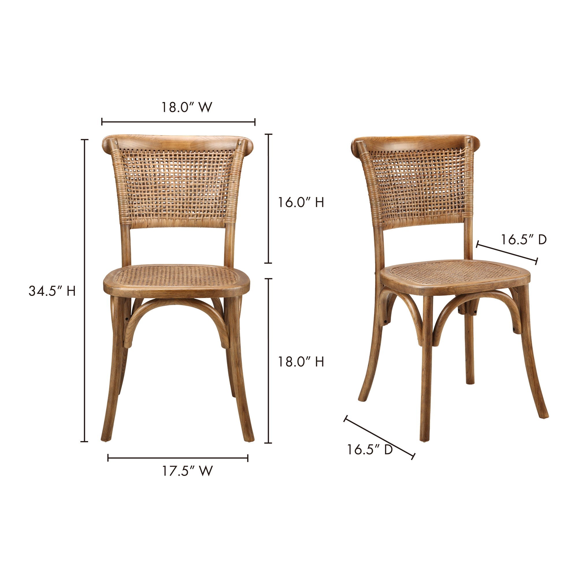 Churchill - Dining Chair (Set of 2) - Light Brown