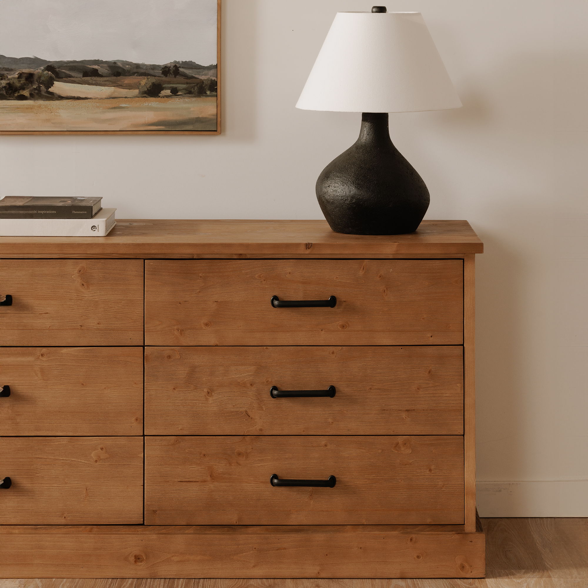 Tade - 6 Drawer Dresser - Honey