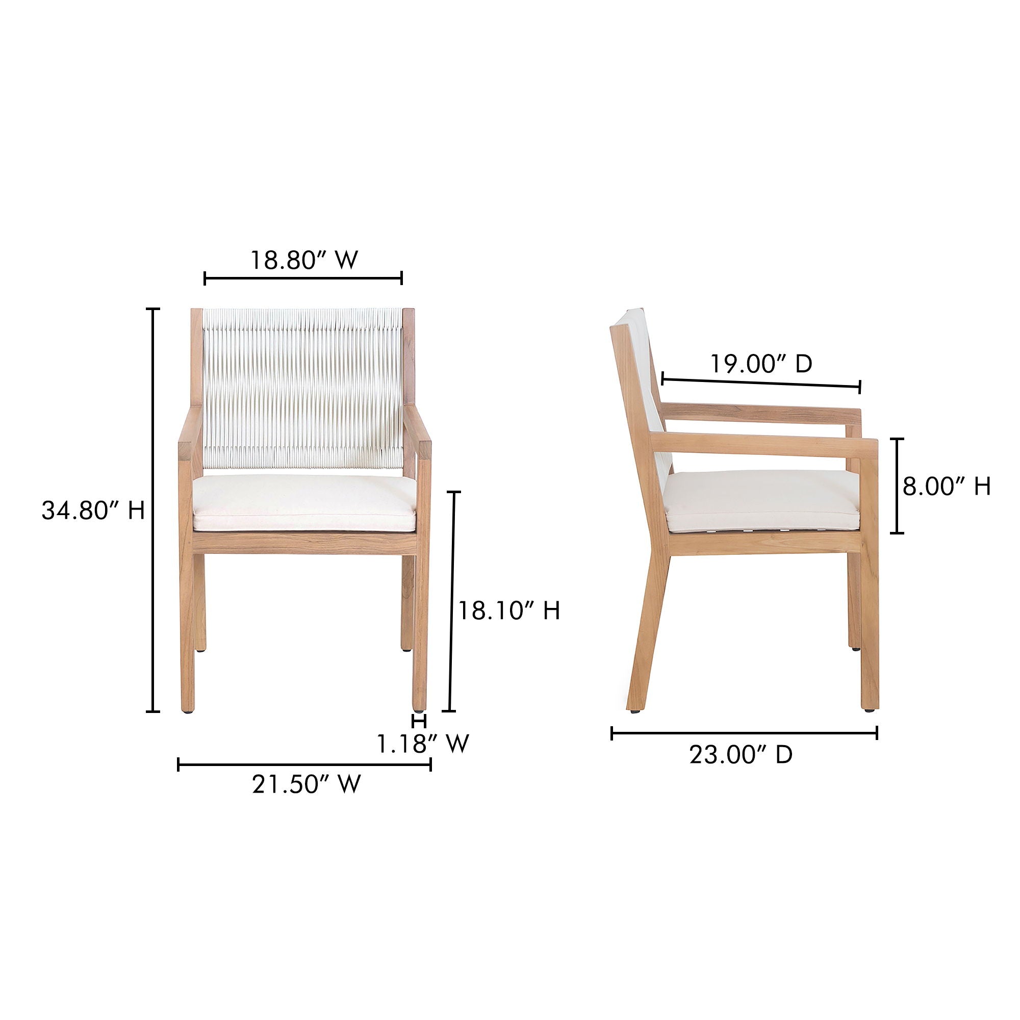 Luce - Outdoor Dining Chair - Natural