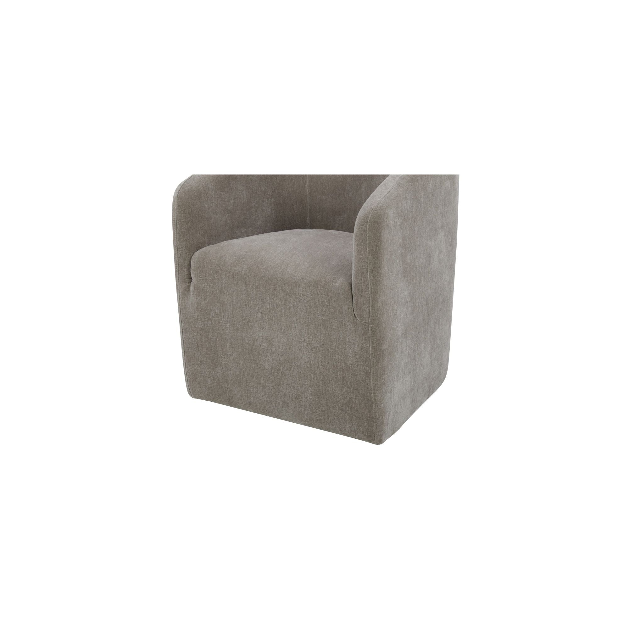 Sandy - Rolling Dining Chair - Taupe / Tan