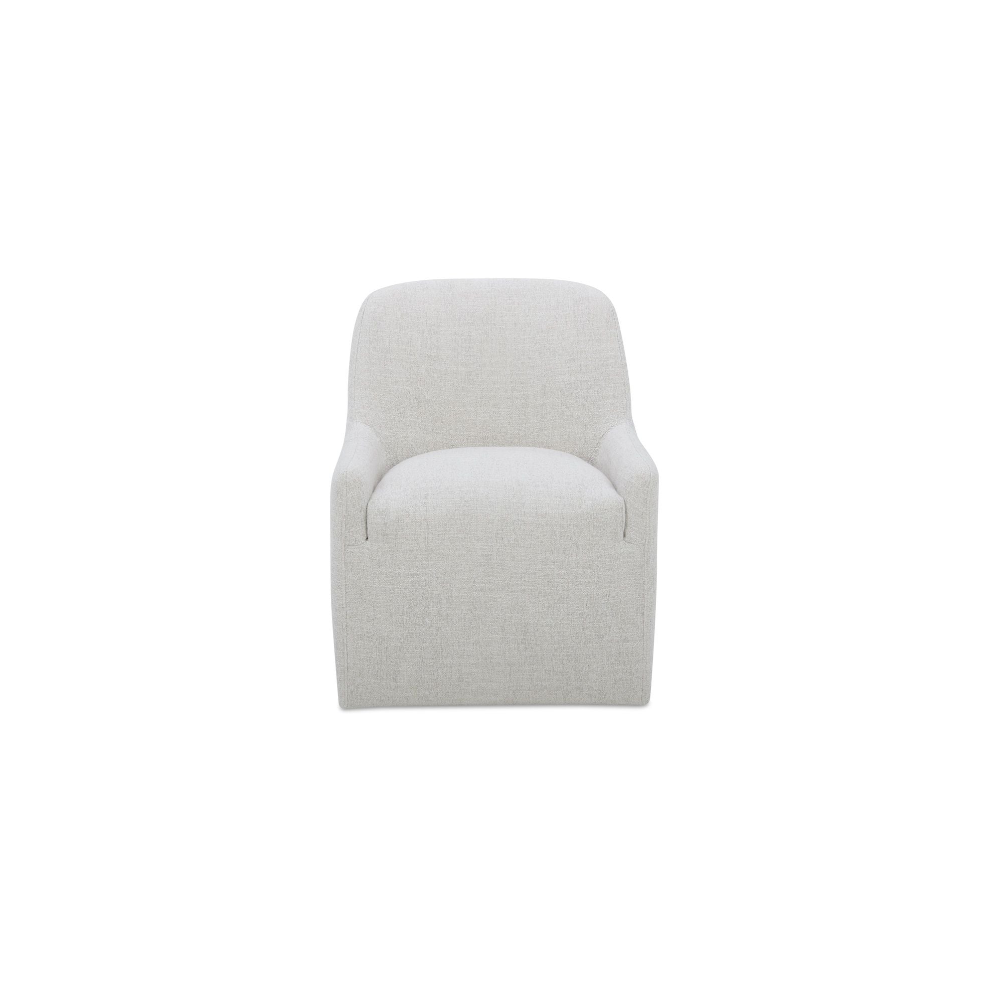 Maisie - Rolling Dining Chair - Flecked Oat / Beige