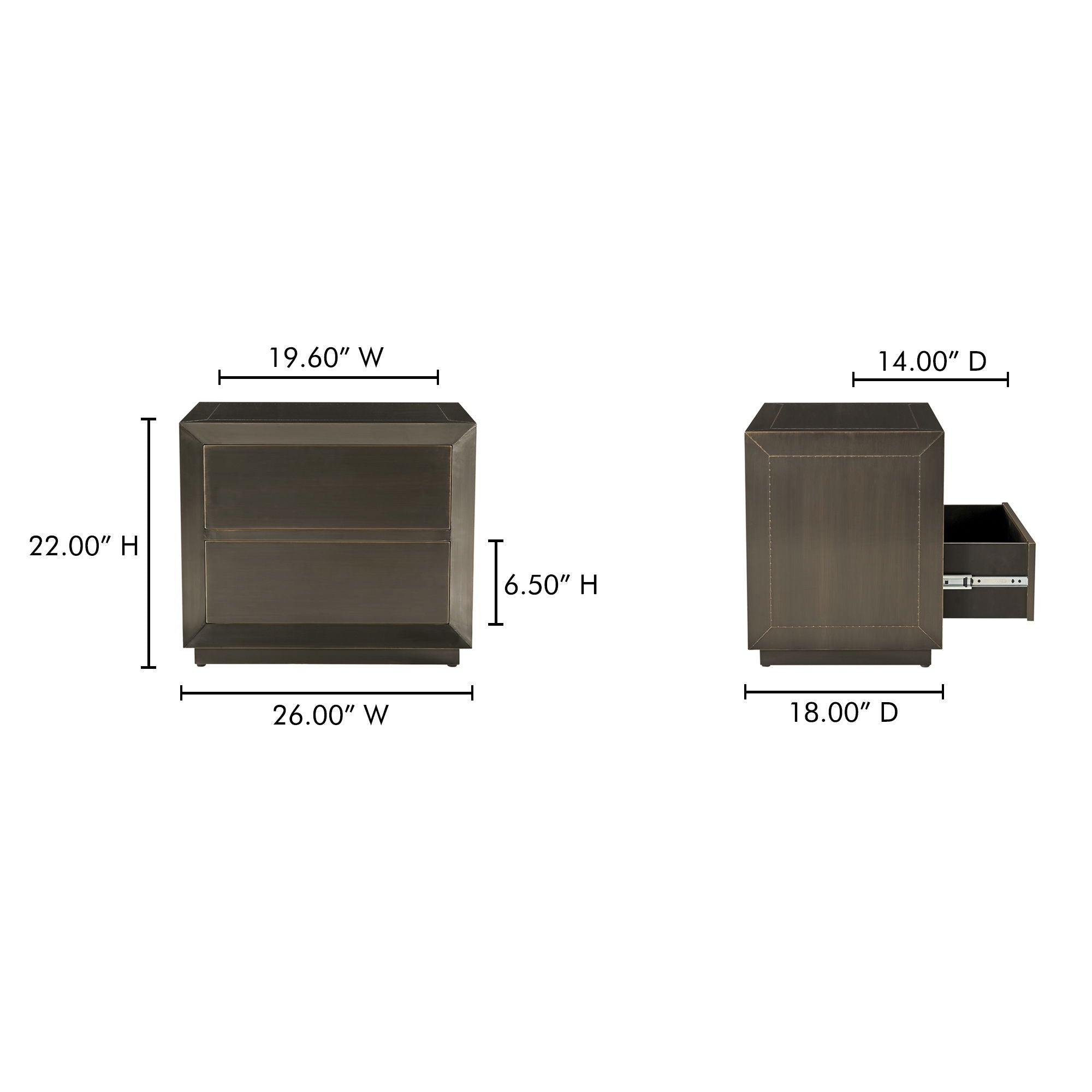 Dawson - Nightstand - Deep Bronze