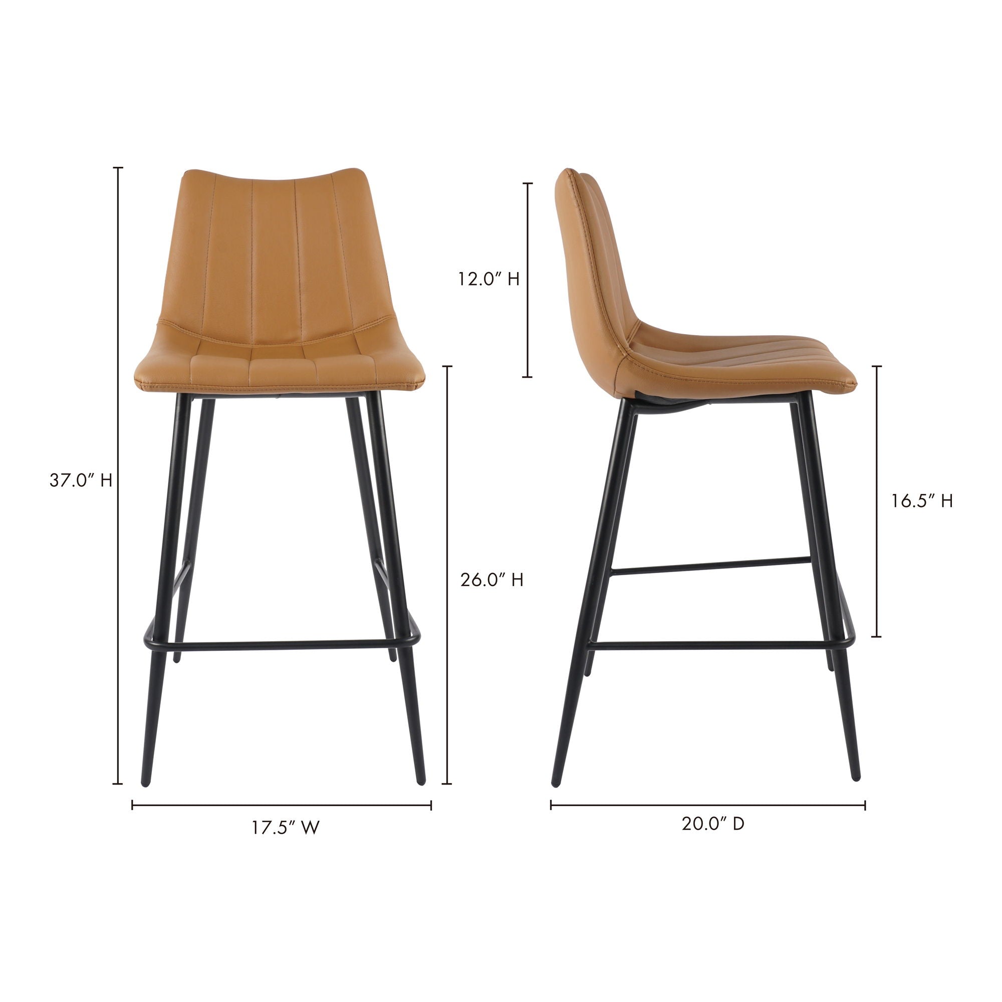 Alibi - Counter Stool (Set of 2) - Tan