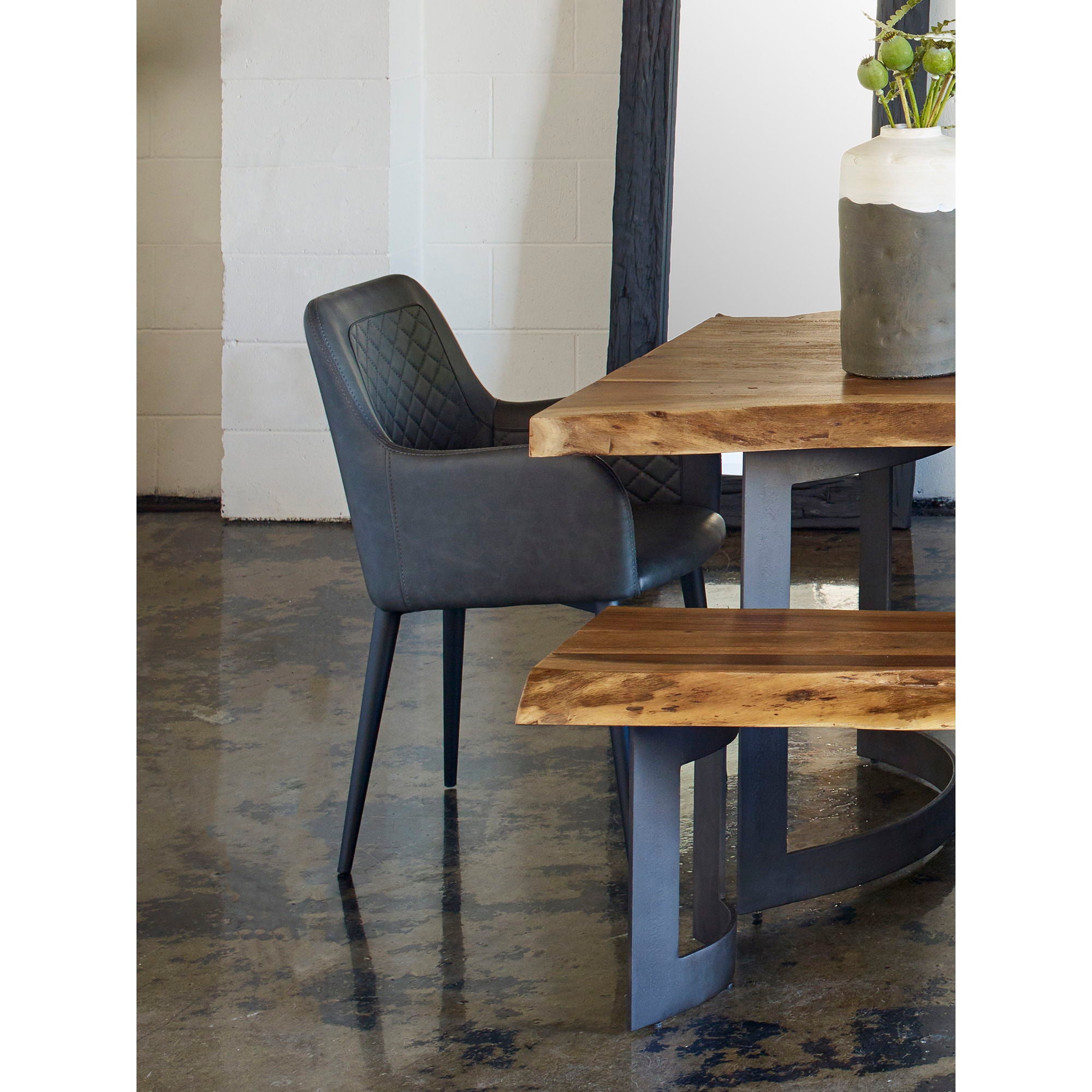 Cantata - Dining Chair Vegan Leather (Set of 2) - Slate