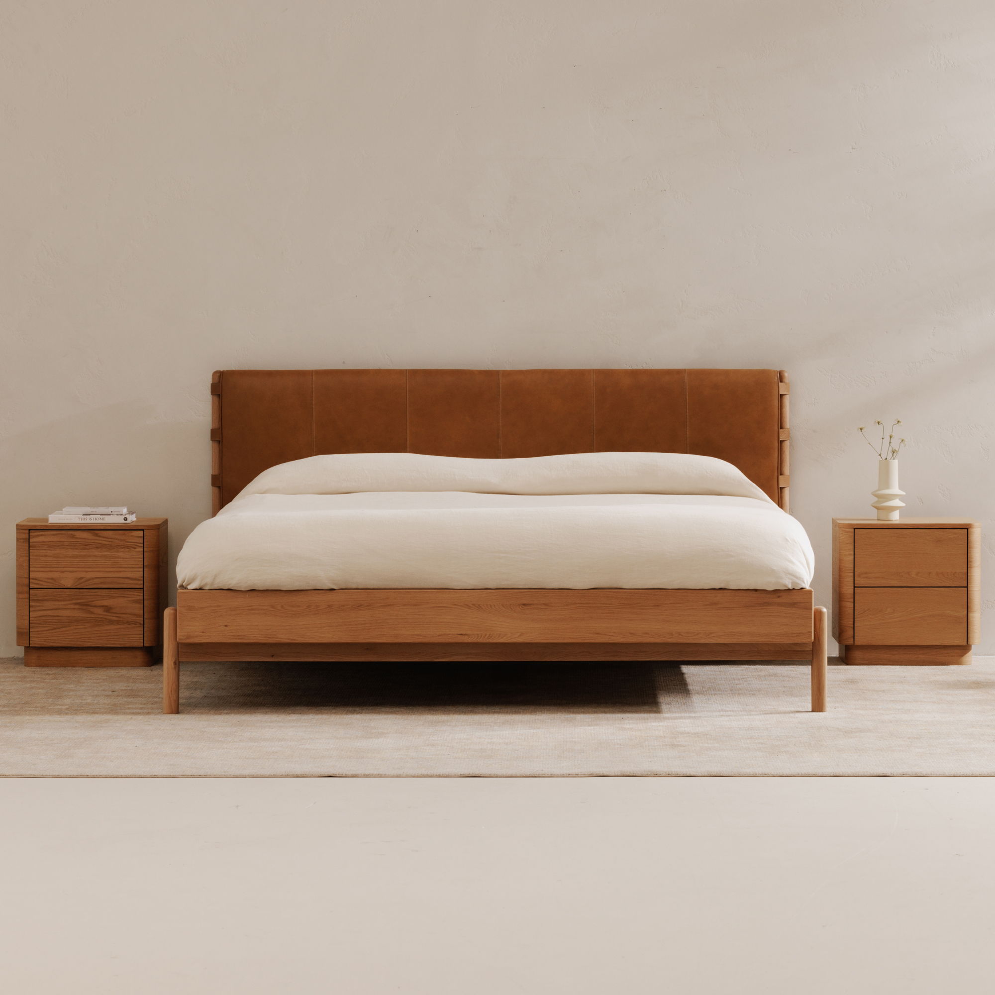 Round Off - Tall Nightstand - Light Brown