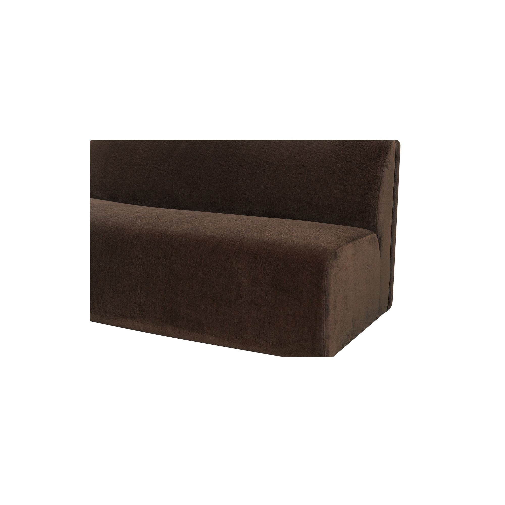 Naomi - Convex Sofa - Dark Brown