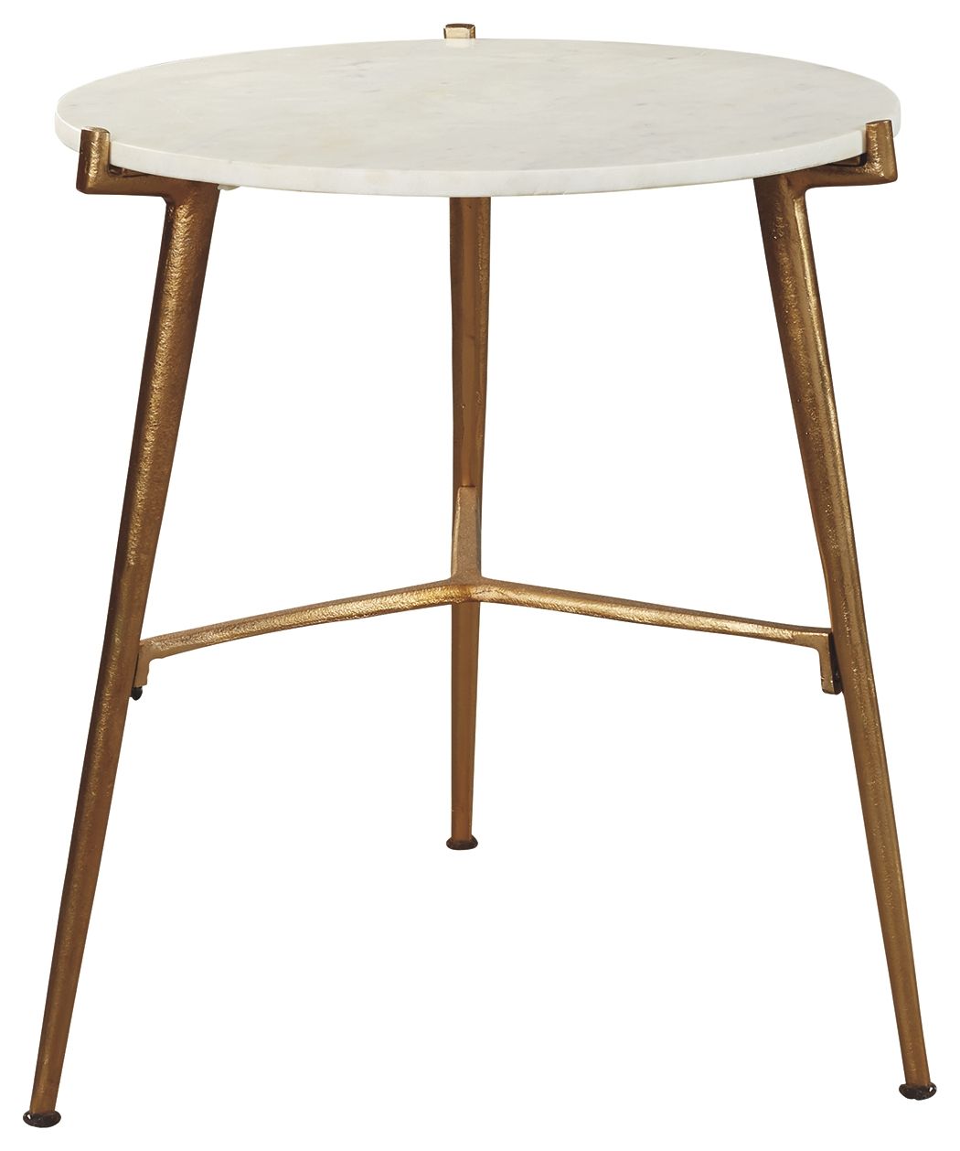 Chadton - White / Gold Finish - Accent Table