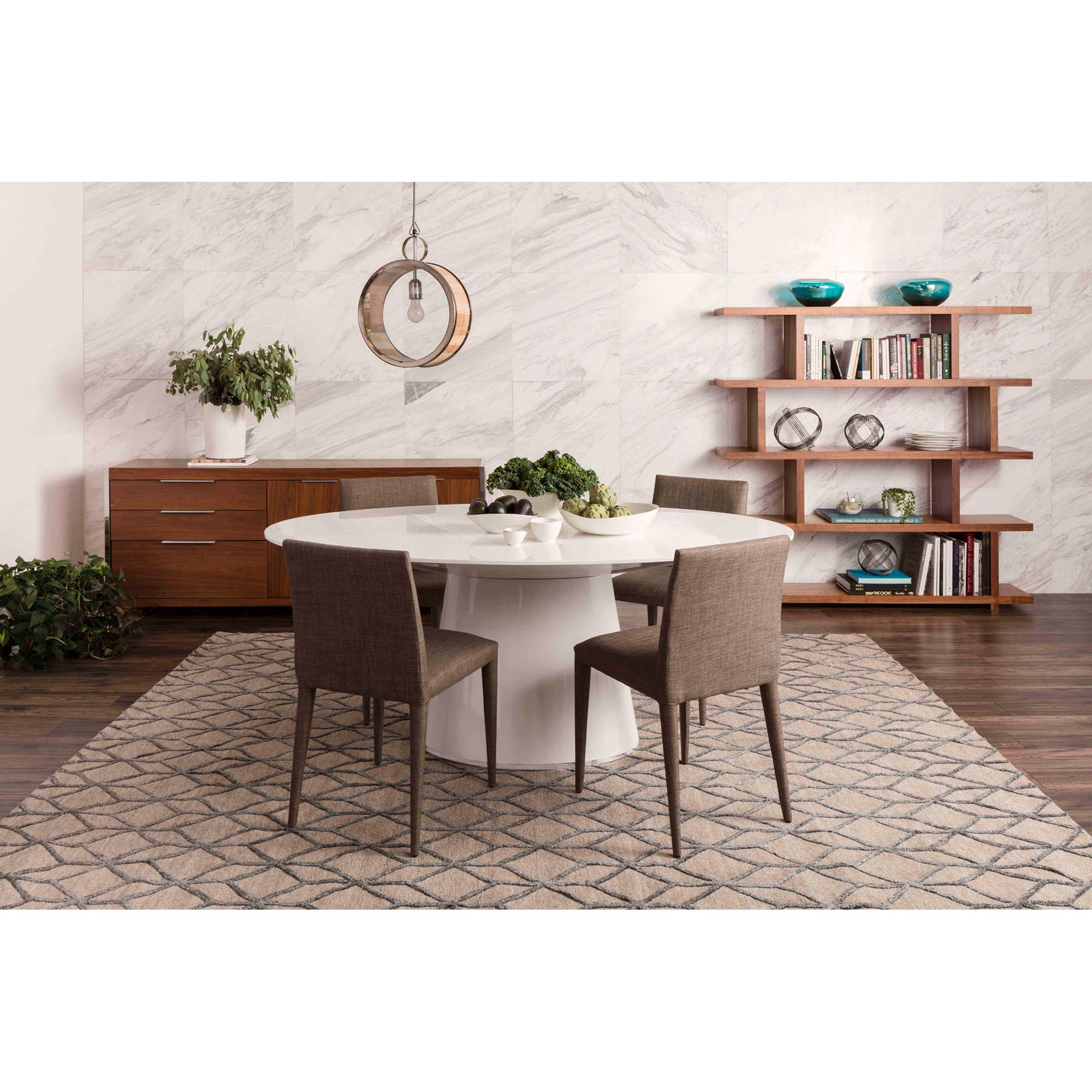 Otago - Oval Wood Dining Table - White