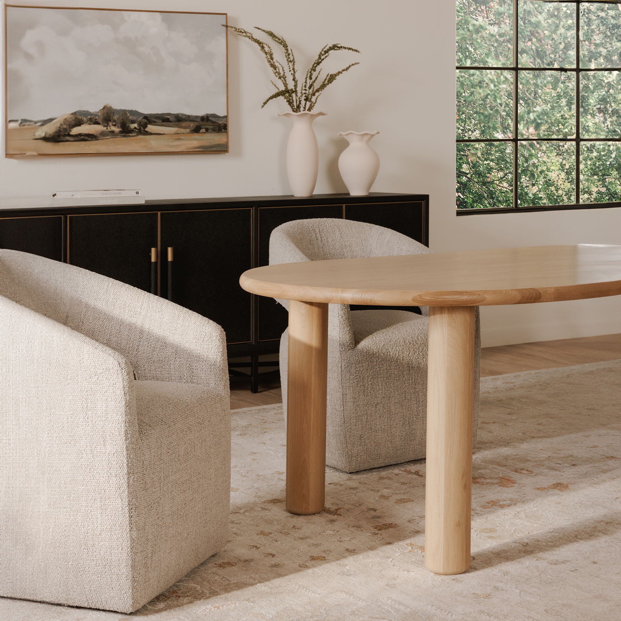 Milo - Large Dining Table - Natural Solid Oak
