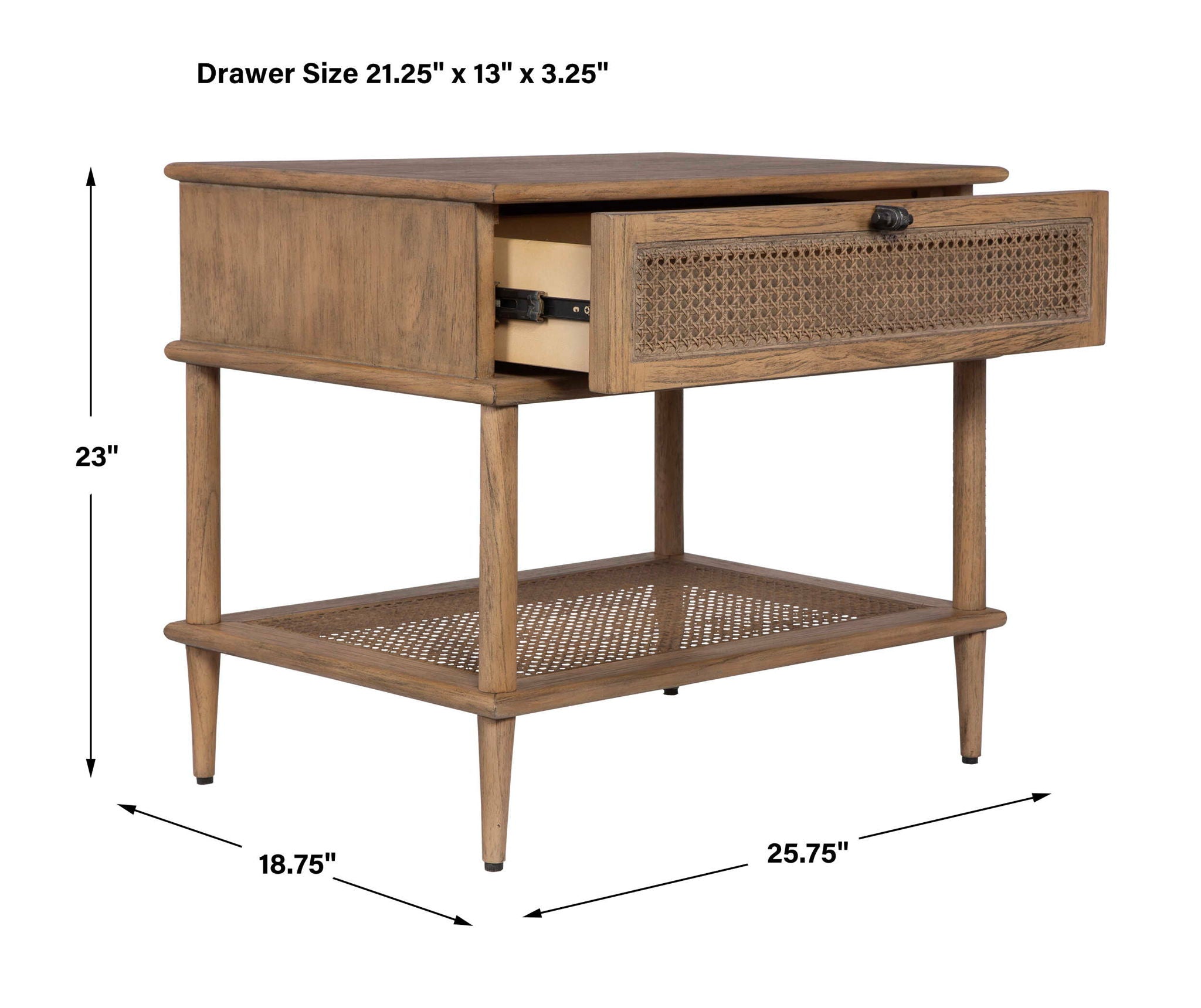 Coast - Rattan Cane Side Table - Light Brown