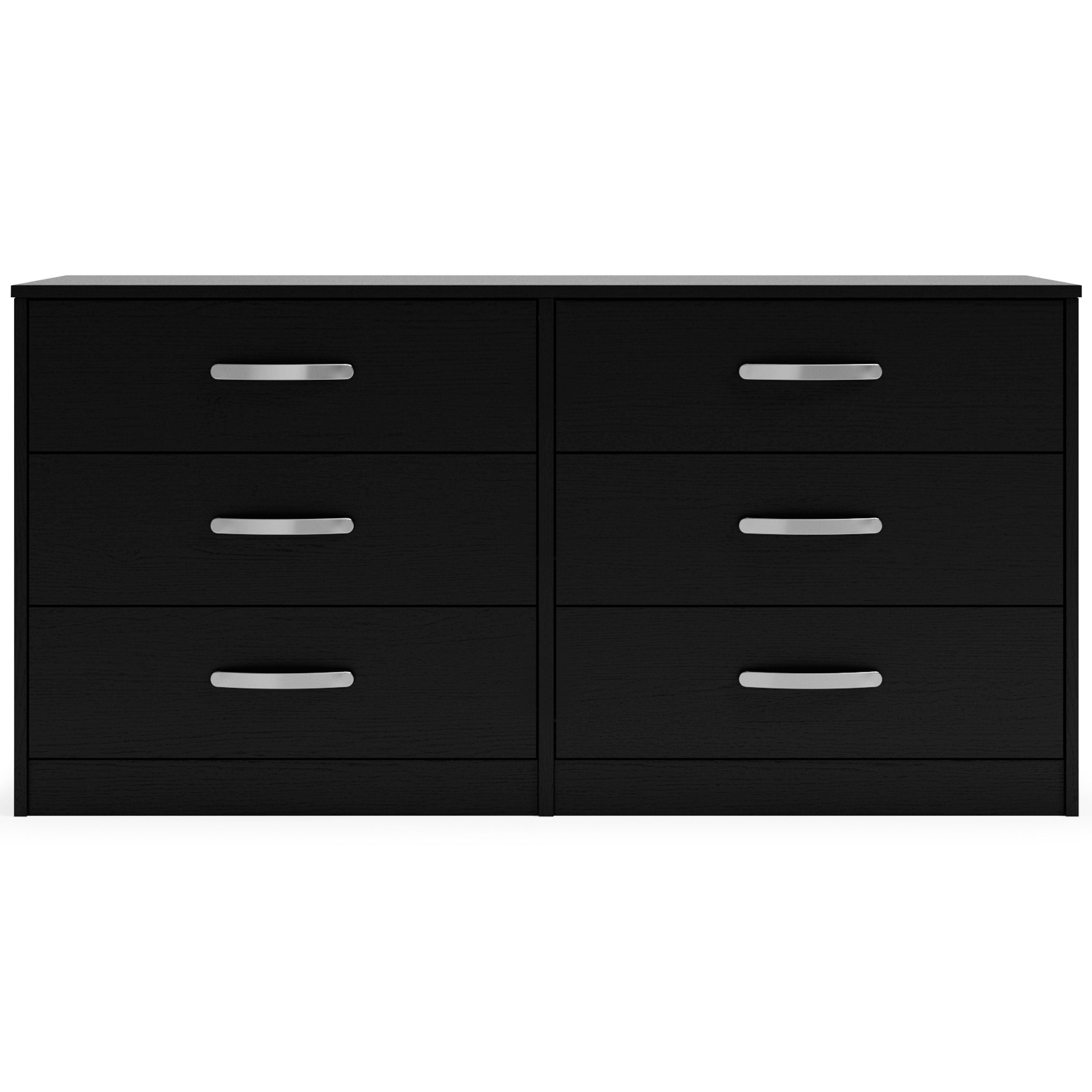 Finch - Black - Six Drawer Dresser - 29'' Height