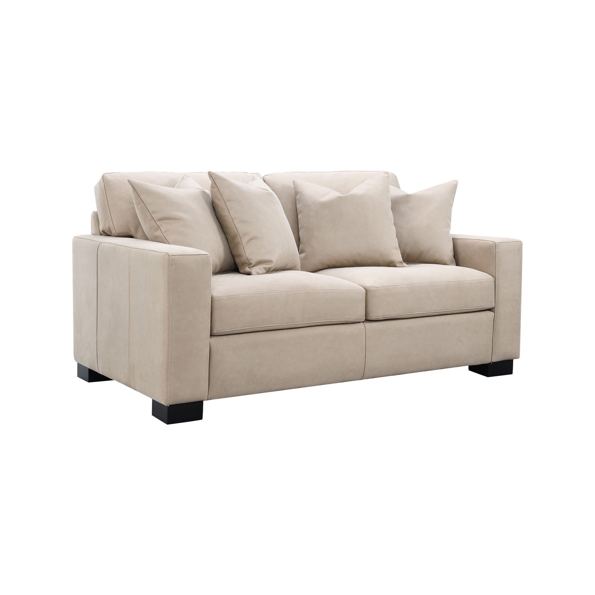 Dexter - Loveseat With 4 Pillows - Taupe