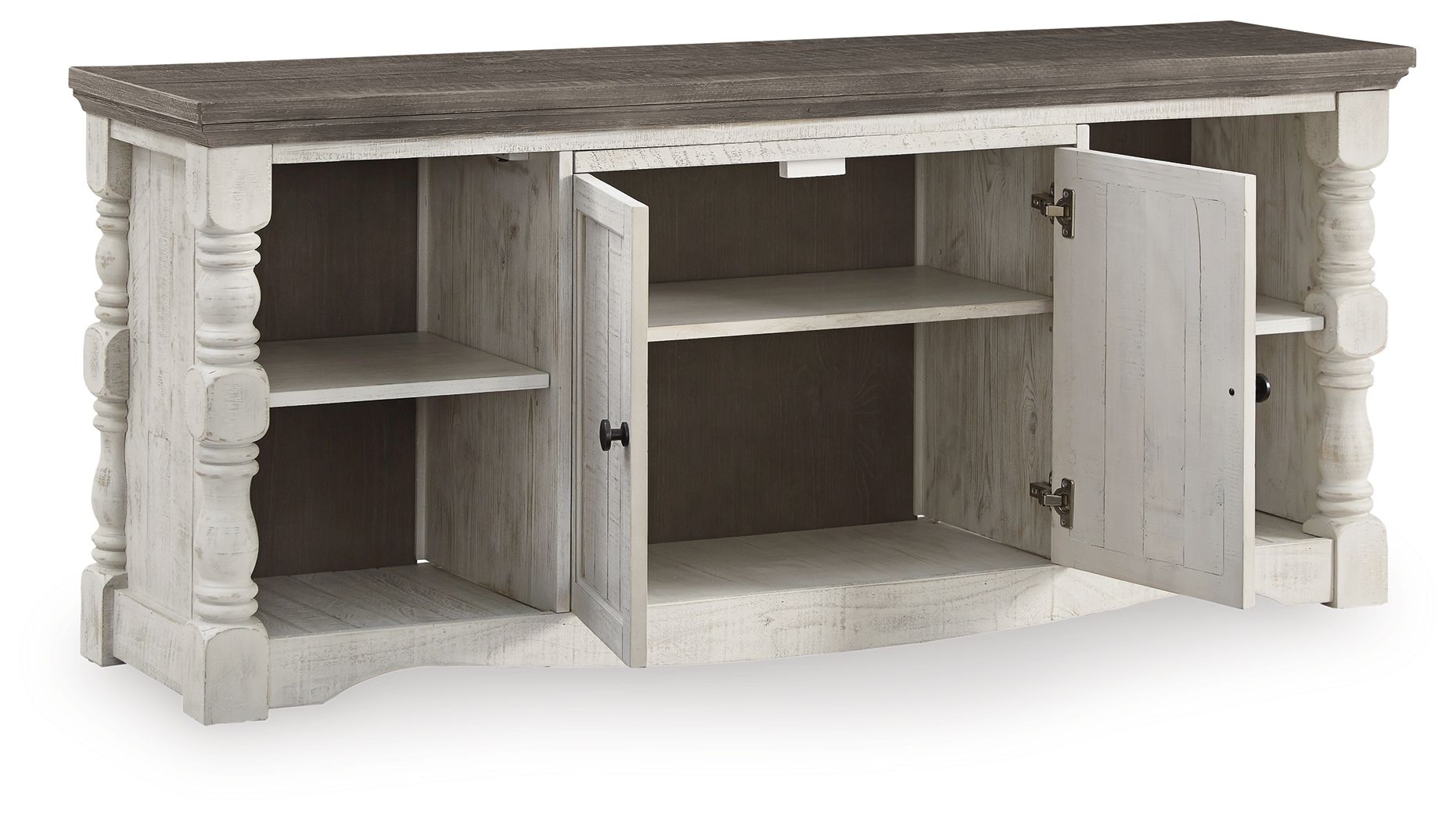 Havalance - Extra Large TV Stand - 2 Doors - Brown / Beige